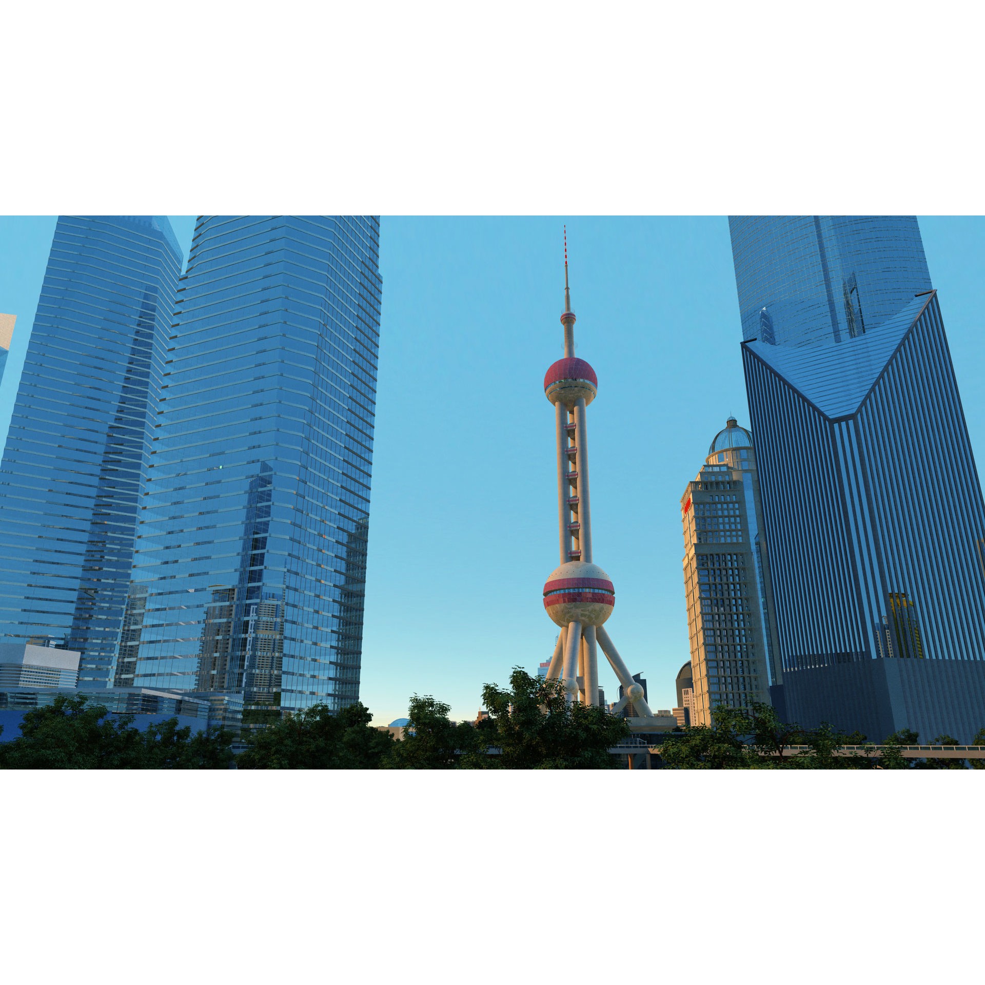 Shanghai Cityscape - High-Quality 3D Model - View 12