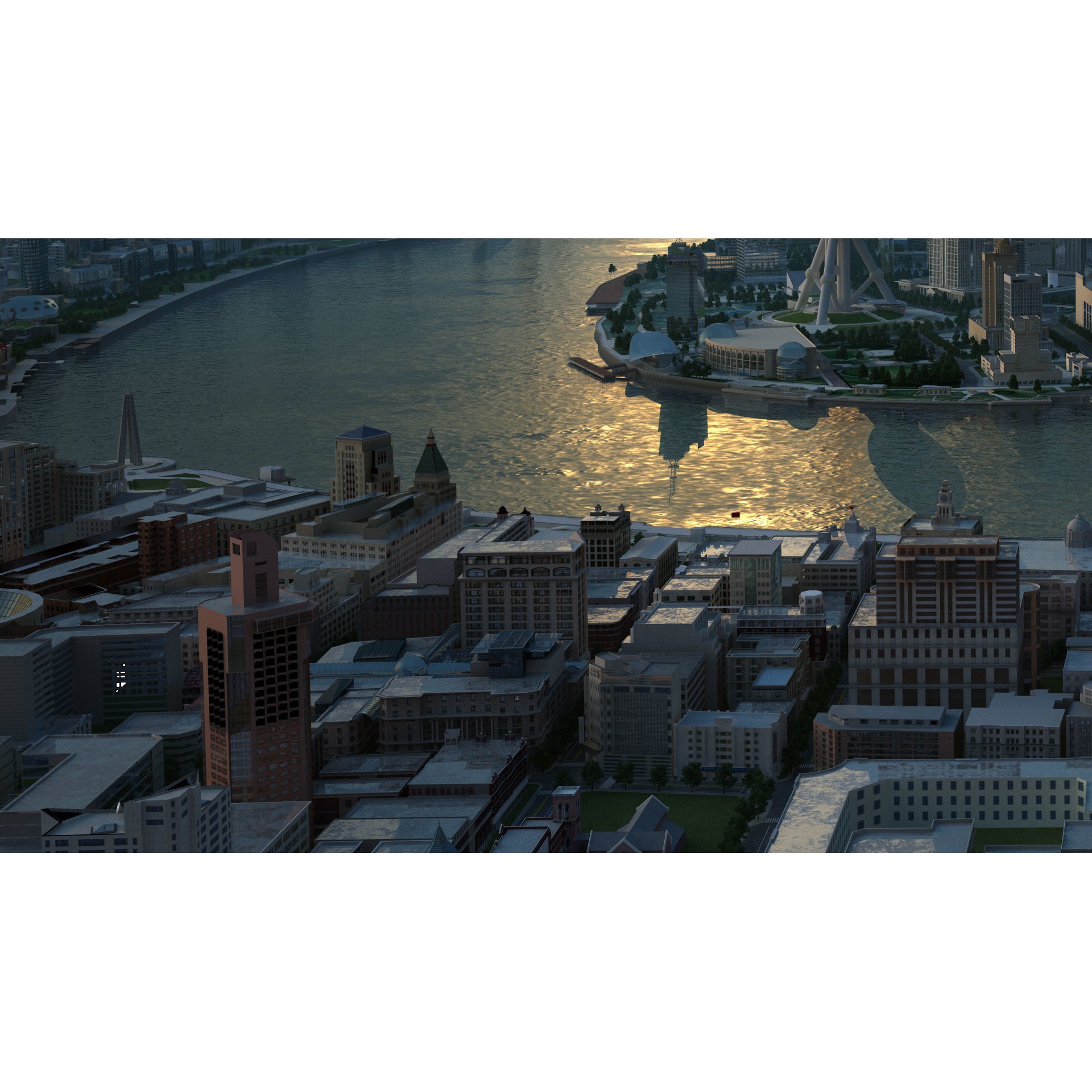 Shanghai Cityscape - High-Quality 3D Model - View 7