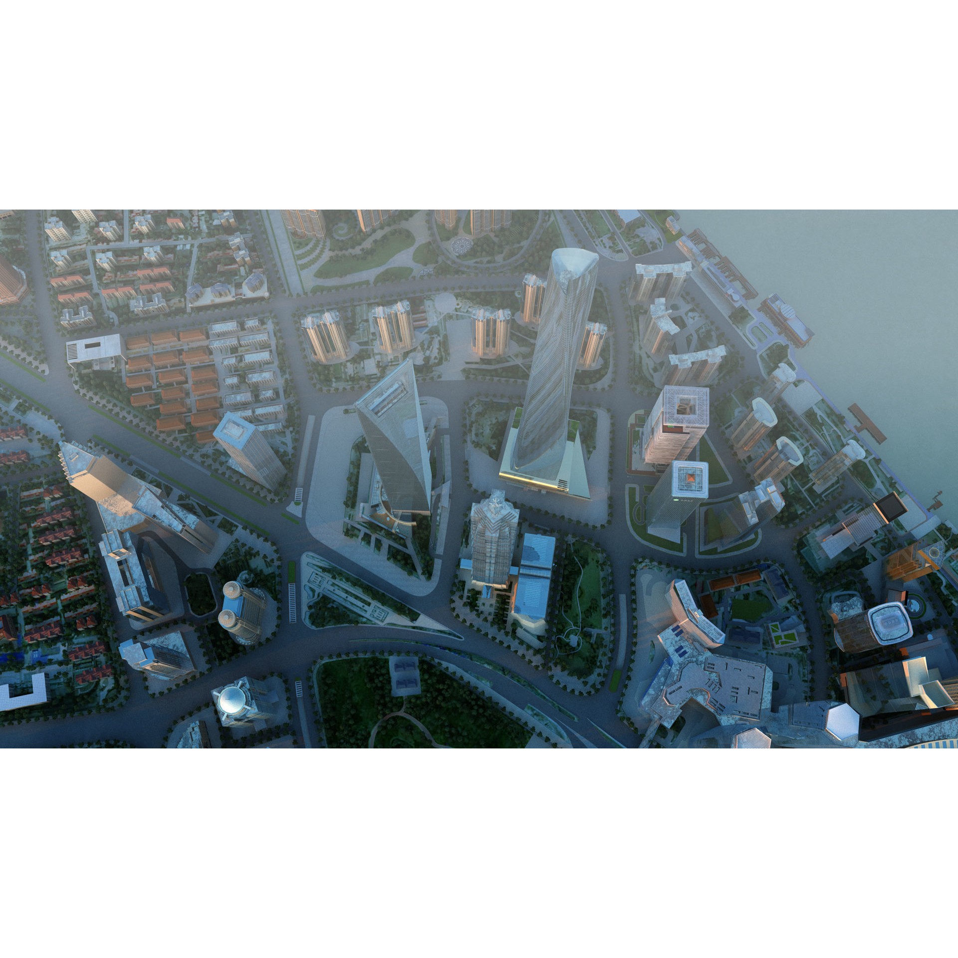 Shanghai Cityscape - High-Quality 3D Model - View 9