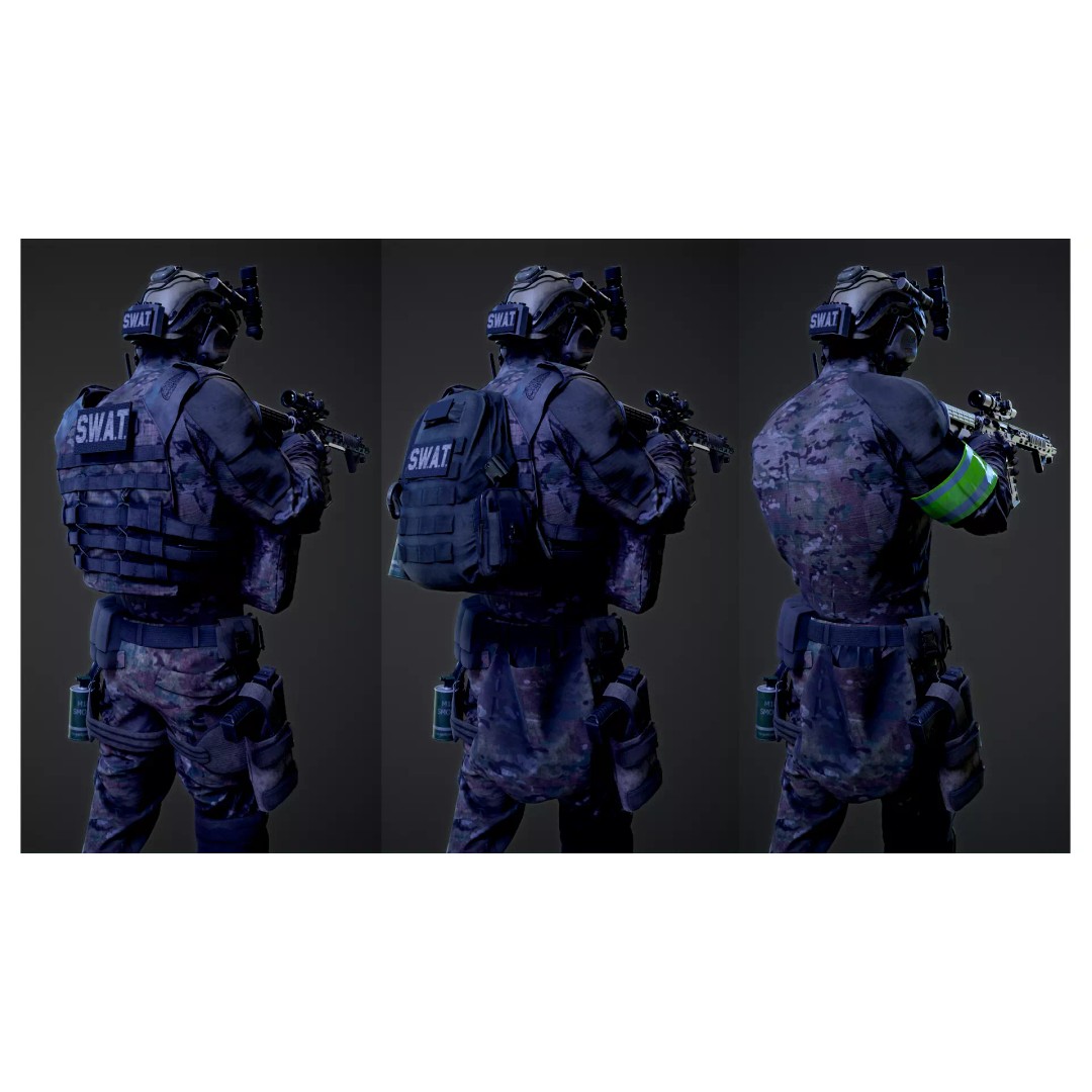 Soldier-AAA-Pack 3D Model – Low Poly Game-Ready Character, FBX - View 10