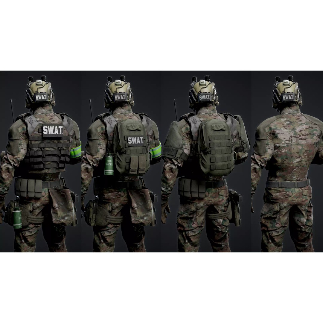 Soldier-AAA-Pack 3D Model – Low Poly Game-Ready Character, FBX - View 11