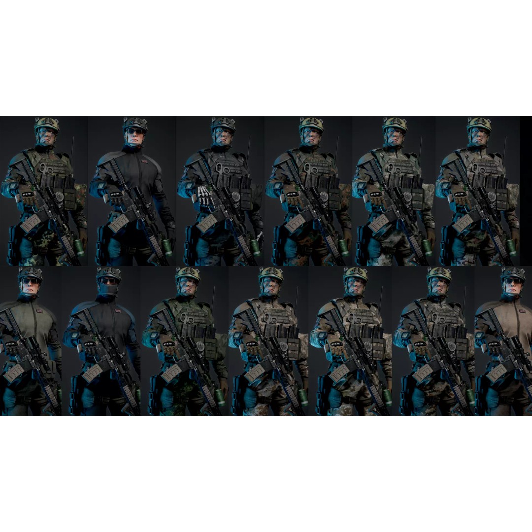 Soldier-AAA-Pack 3D Model – Low Poly Game-Ready Character, FBX - View 7