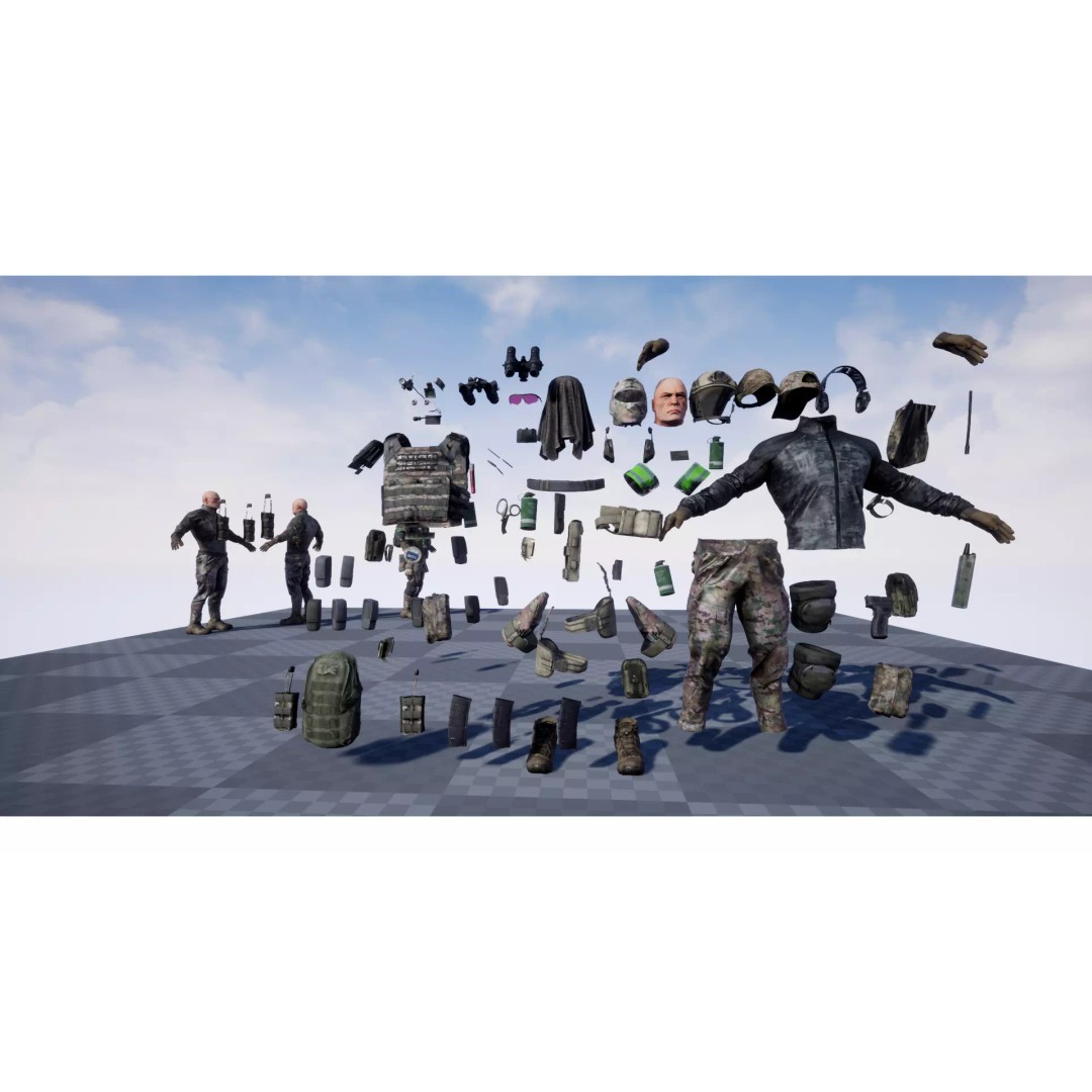 Soldier-AAA-Pack 3D Model – Low Poly Game-Ready Character, FBX - View 9