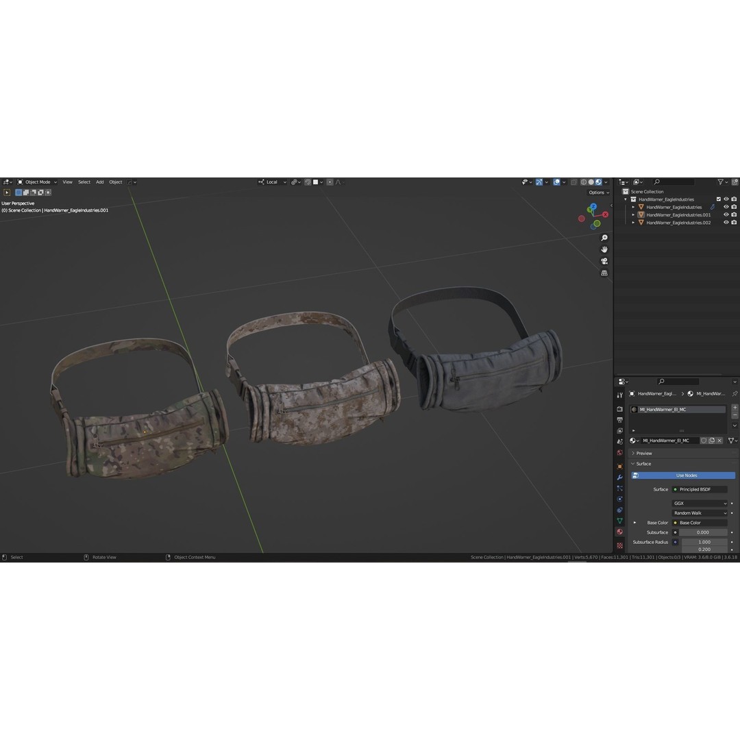 Eagle Industries Hand Warmer 3D Model – Low Poly Game Asset, FBX, OBJ