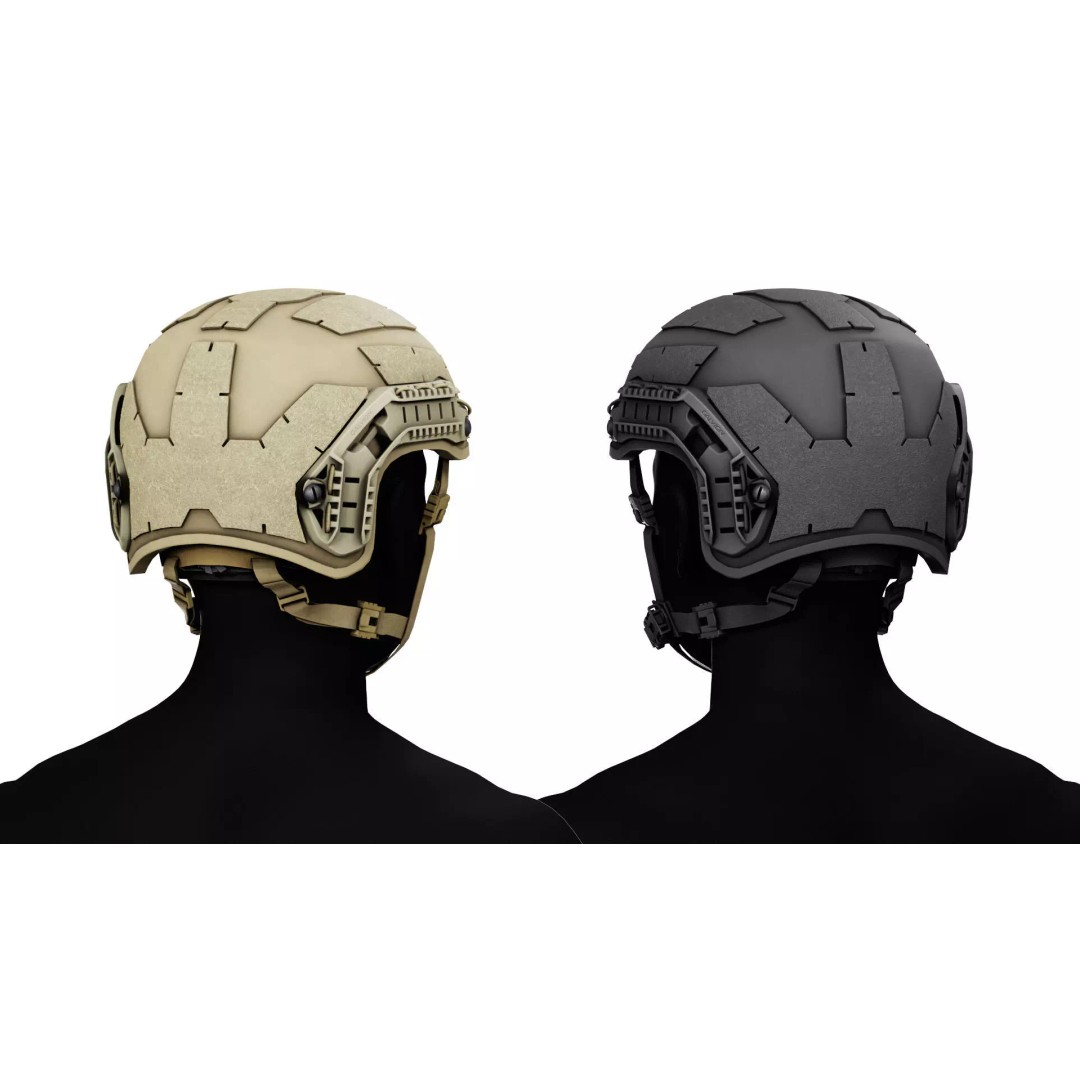 GALVION Caiman 3D Model – Low Poly Game-Ready Military Helmet, FBX - View 4