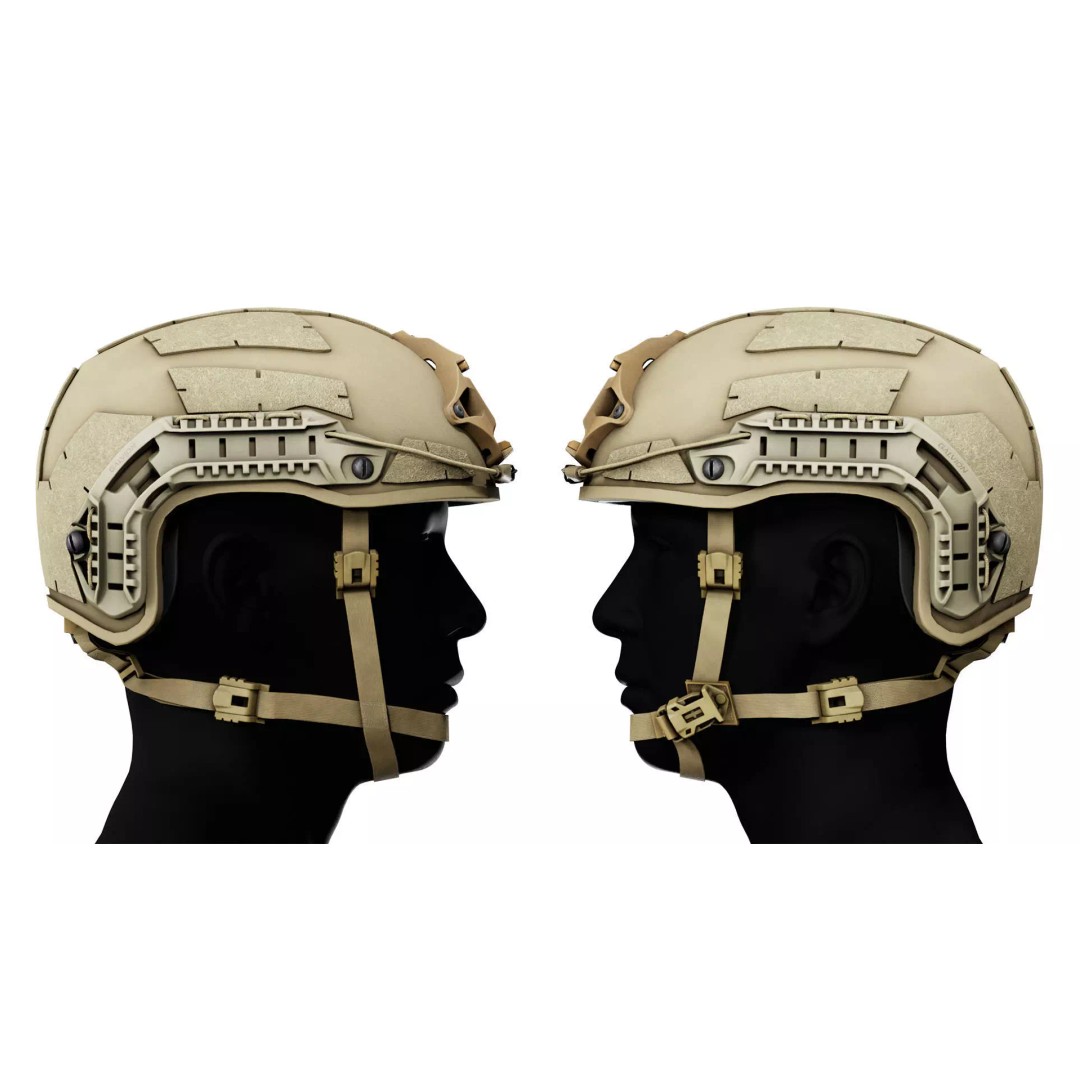 GALVION Caiman 3D Model – Low Poly Game-Ready Military Helmet, FBX - View 7