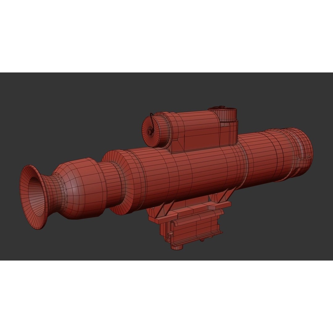 AN PVS 2 Night Vision Scope 3D Model – Low Poly PBR Game Asset, FBX
