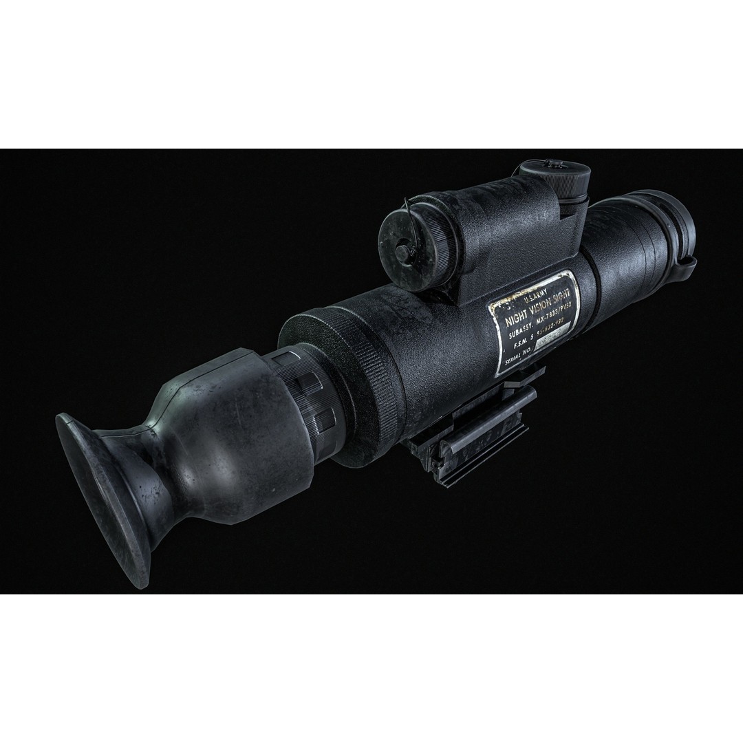 AN PVS 2 Night Vision Scope 3D Model – Low Poly PBR Game Asset, FBX - View 12