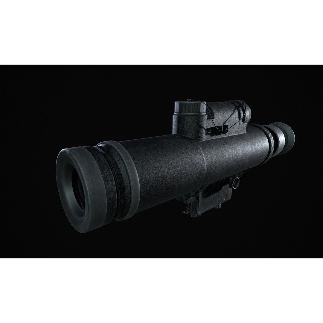 AN PVS 2 Night Vision Scope 3D Model – Low Poly PBR Game Asset, FBX - View 14