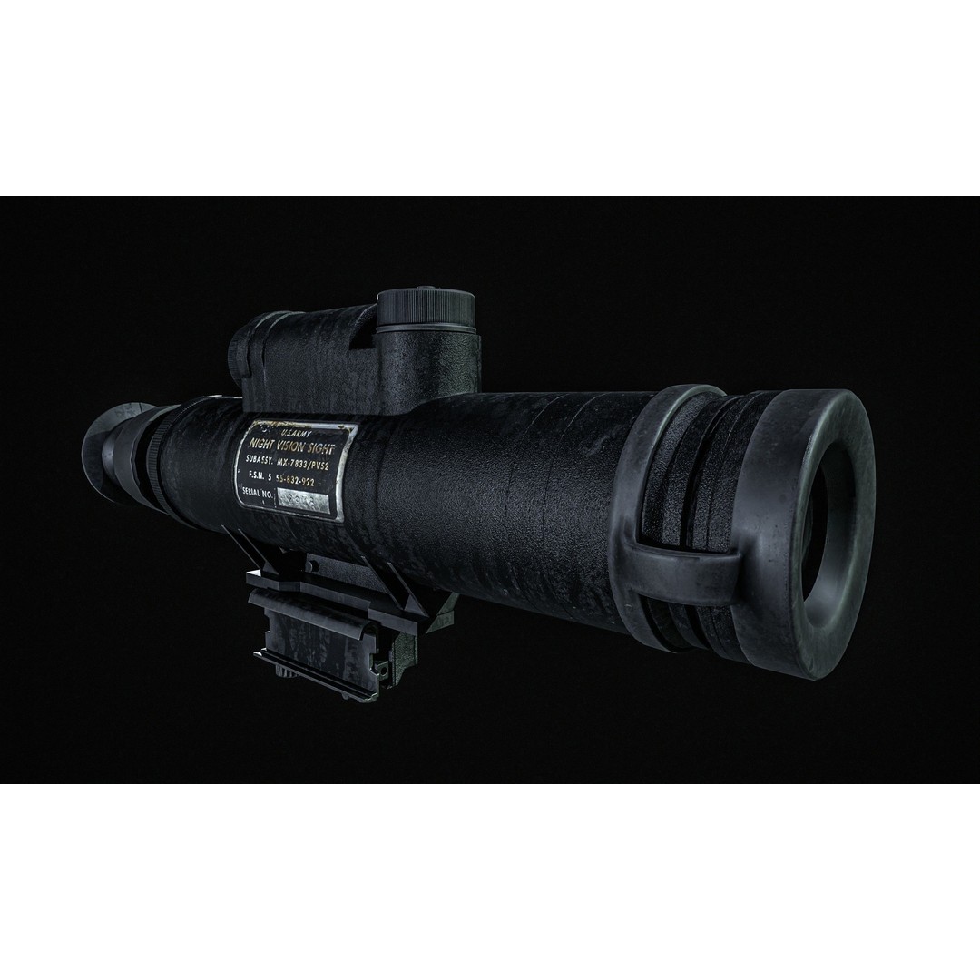 AN PVS 2 Night Vision Scope 3D Model – Low Poly PBR Game Asset, FBX - View 20
