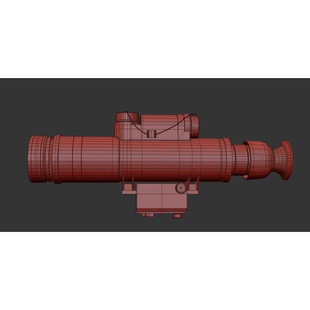 AN PVS 2 Night Vision Scope 3D Model – Low Poly PBR Game Asset, FBX - View 25