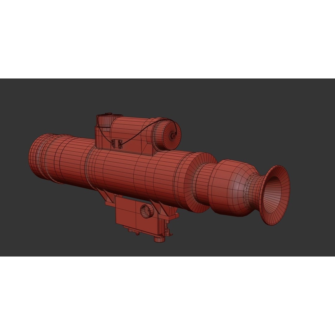 AN PVS 2 Night Vision Scope 3D Model – Low Poly PBR Game Asset, FBX - View 26