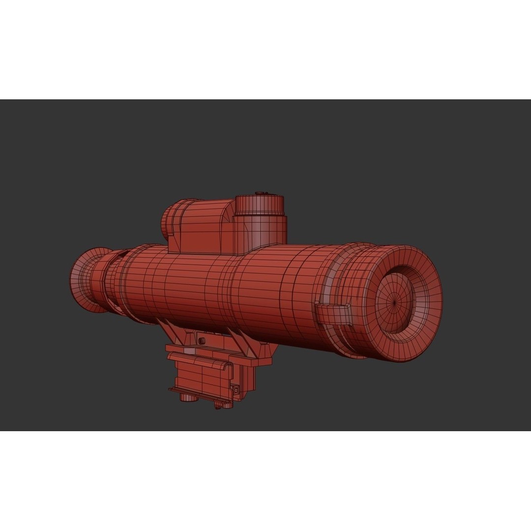 AN PVS 2 Night Vision Scope 3D Model – Low Poly PBR Game Asset, FBX - View 27