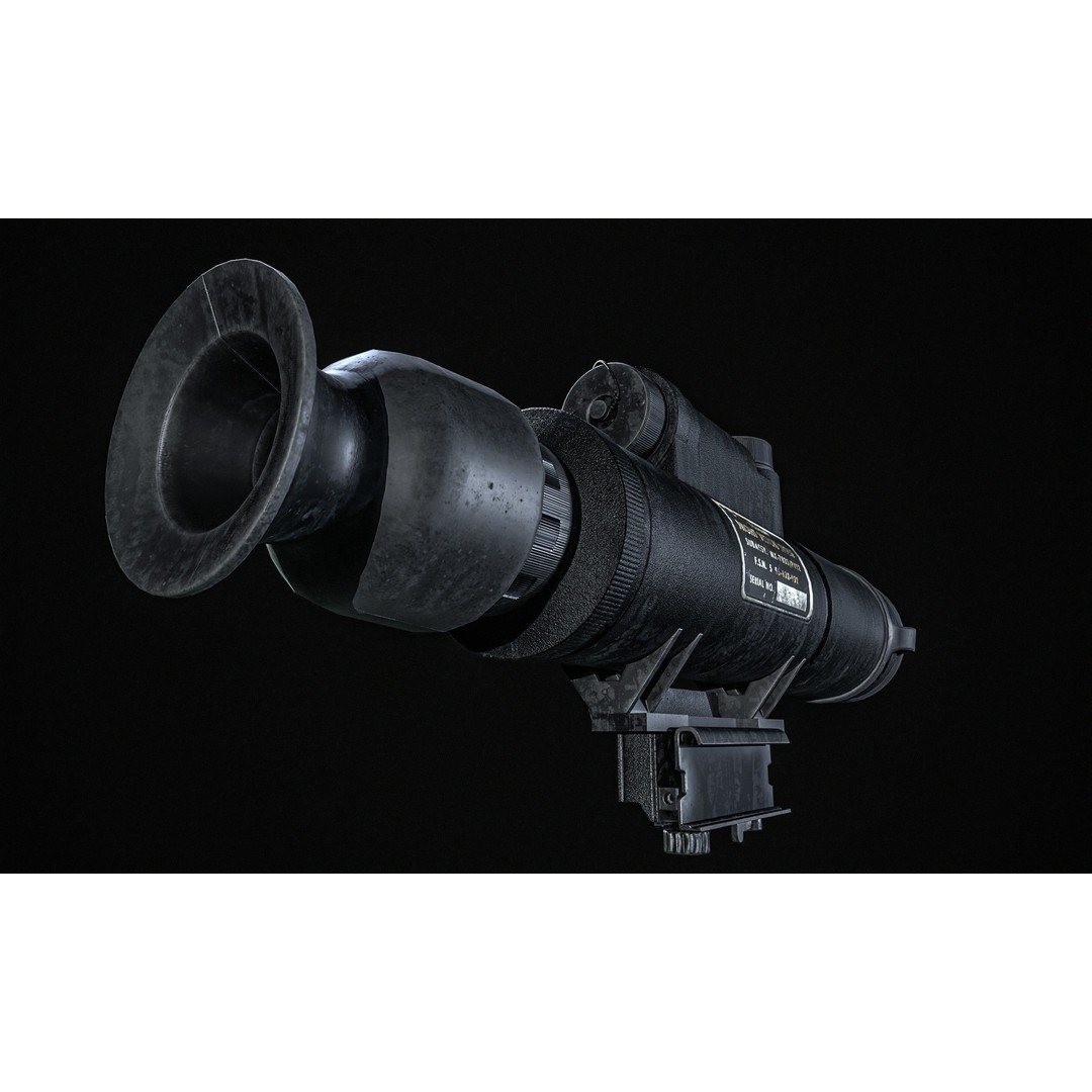 AN PVS 2 Night Vision Scope 3D Model – Low Poly PBR Game Asset, FBX - View 8