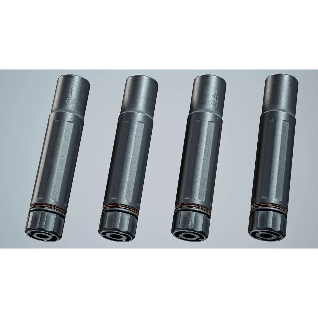 AR15 Silencer 3D Model – Low Poly Game-Ready Asset, FBX, OBJ - View 12