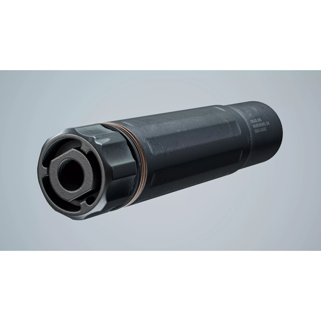 AR15 Silencer 3D Model – Low Poly Game-Ready Asset, FBX, OBJ - View 15