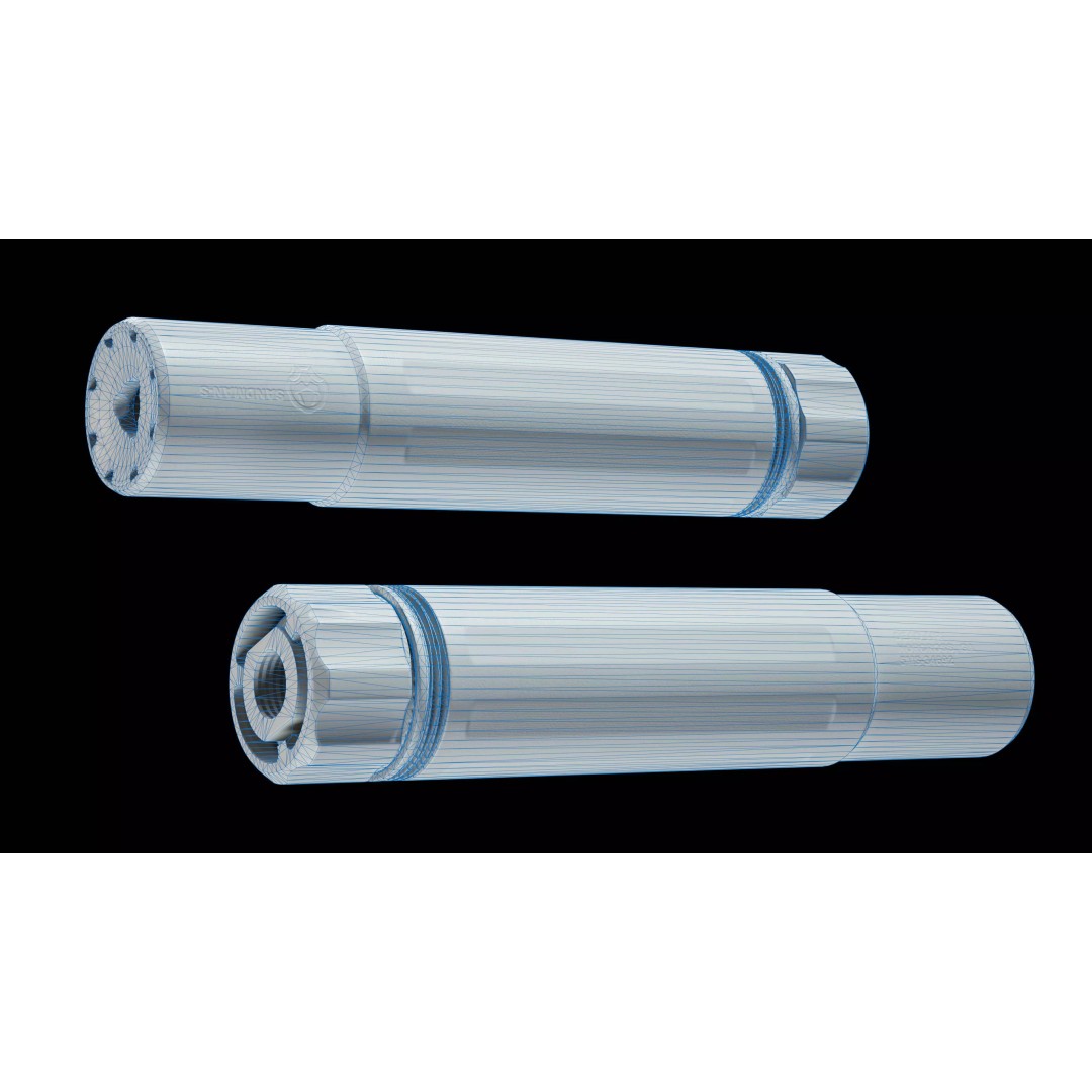 AR15 Silencer 3D Model – Low Poly Game-Ready Asset, FBX, OBJ - View 20