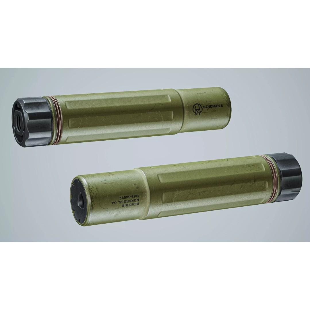 AR15 Silencer 3D Model – Low Poly Game-Ready Asset, FBX, OBJ - View 5