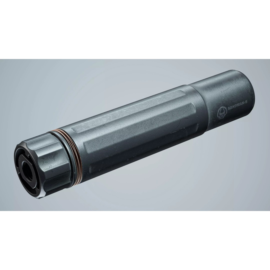 AR15 Silencer 3D Model – Low Poly Game-Ready Asset, FBX, OBJ - View 9
