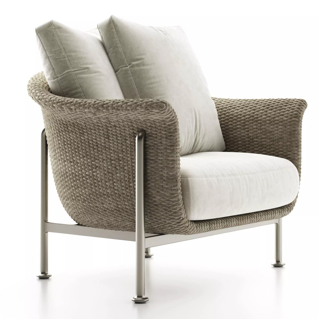 GINA GRANDE LOUNGE Armchair 3D Model – Contemporary Furniture Asset, OBJ - View 5