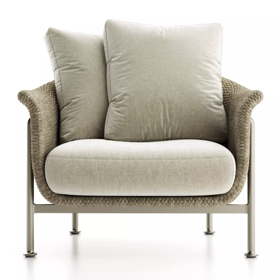 GINA GRANDE LOUNGE Armchair 3D Model – Contemporary Furniture Asset, OBJ - View 6