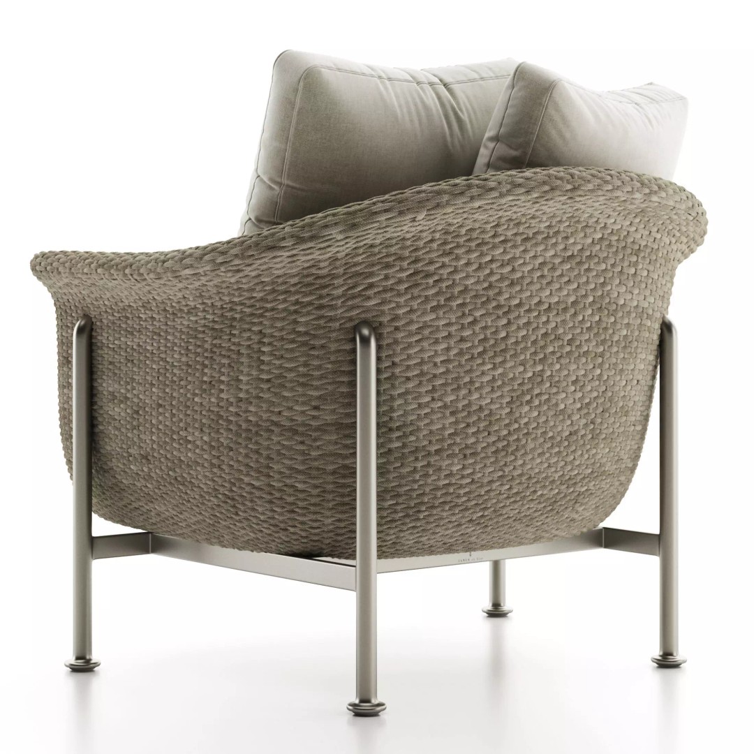 GINA GRANDE LOUNGE Armchair 3D Model – Contemporary Furniture Asset, OBJ - View 7