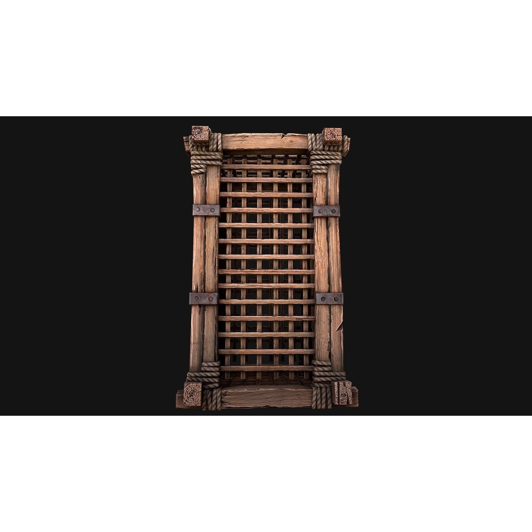 Wooden Prison Cage 3D Model – Low Poly Game-Ready Asset, FBX - View 18