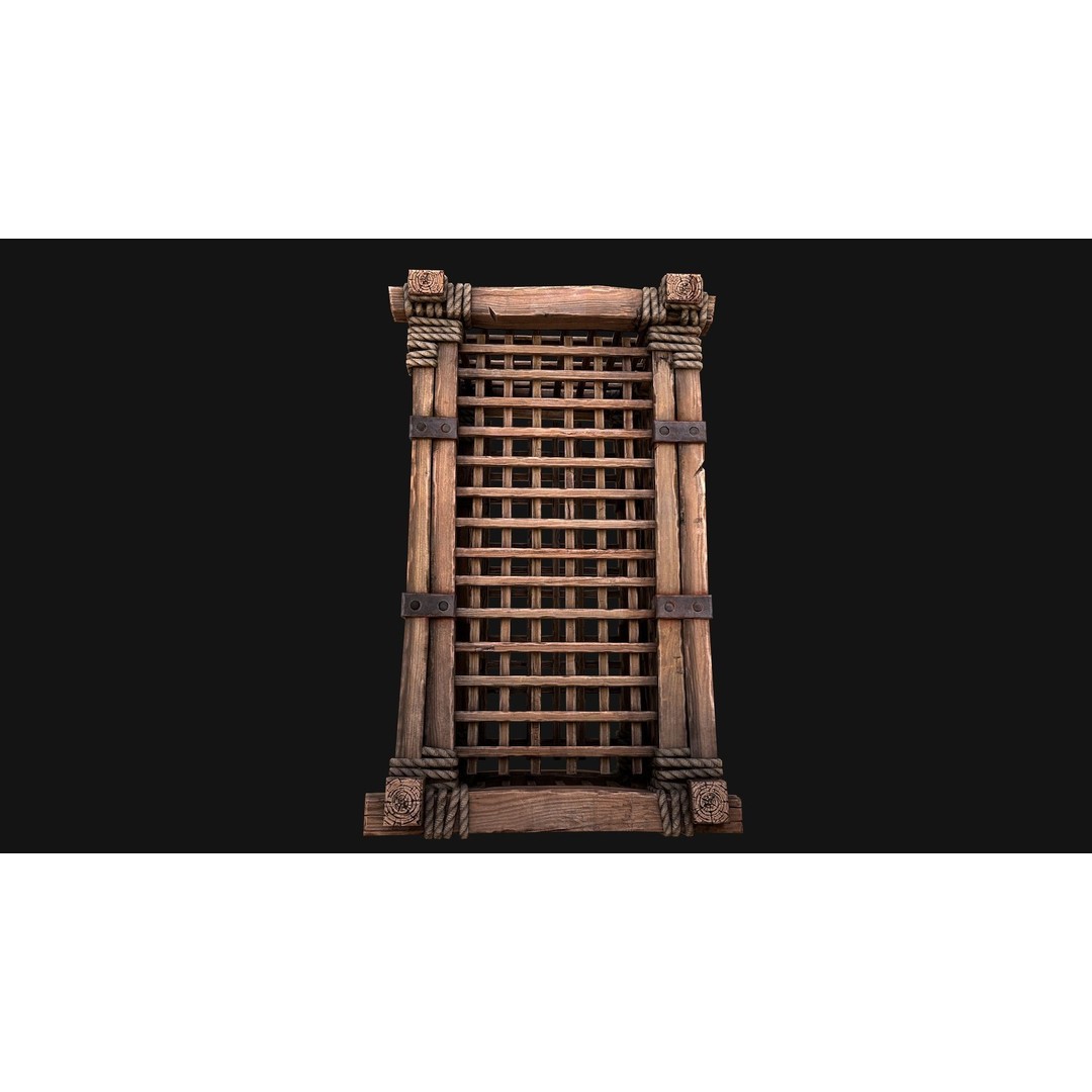 Wooden Prison Cage 3D Model – Low Poly Game-Ready Asset, FBX - View 6