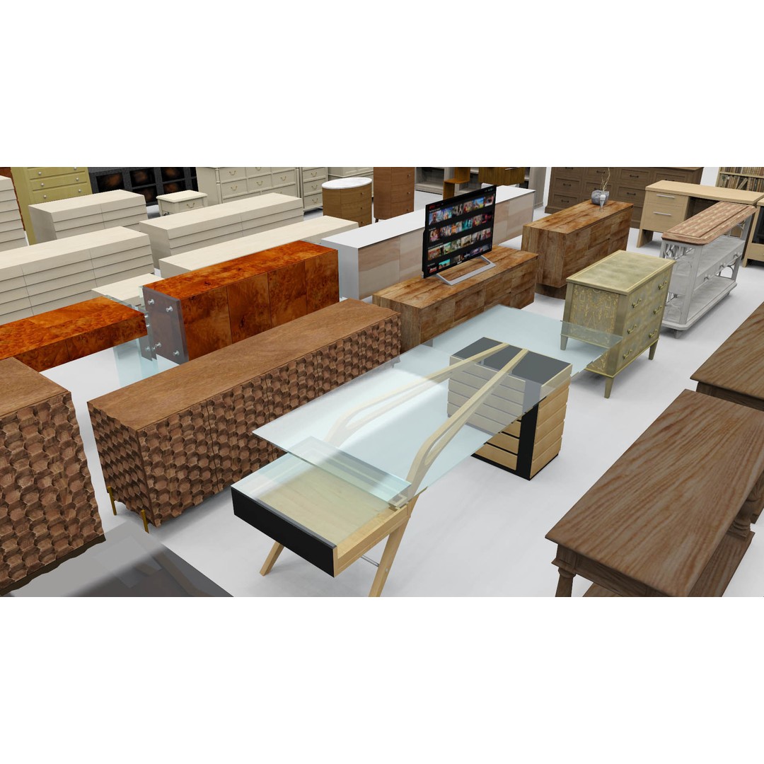 Storage and Display 3D Model – Low Poly Furniture Collection, SketchUp - View 5