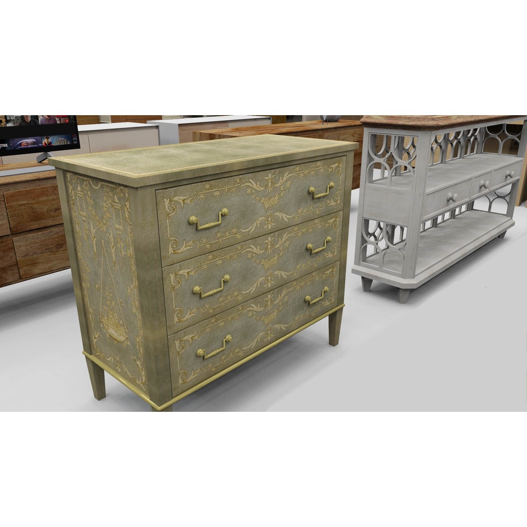 Storage and Display 3D Model – Low Poly Furniture Collection, SketchUp - View 6