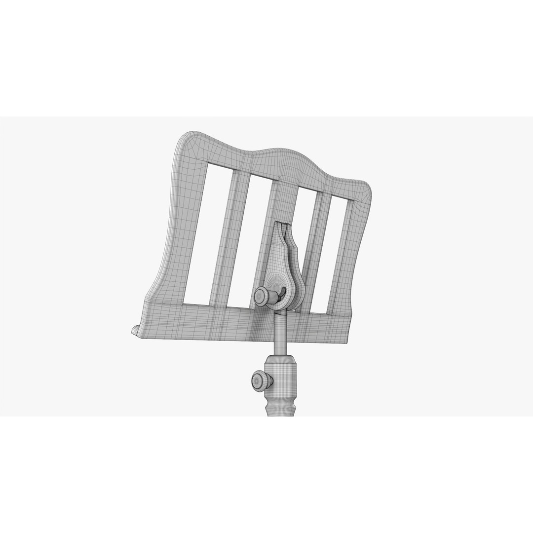 Music Sheet Stand 3D Model – PBR Tripod Asset, FBX & OBJ Formats - View 10