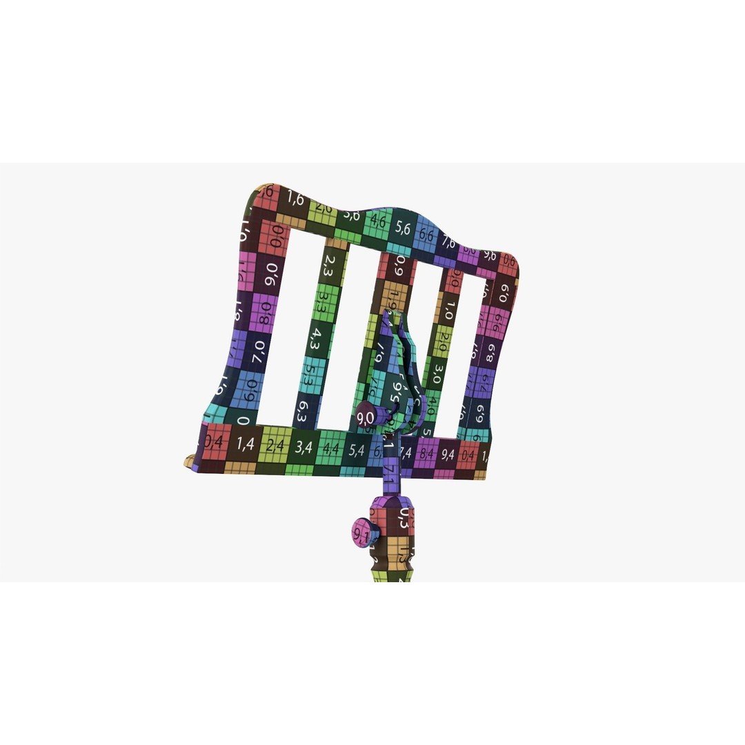 Music Sheet Stand 3D Model – PBR Tripod Asset, FBX & OBJ Formats - View 15