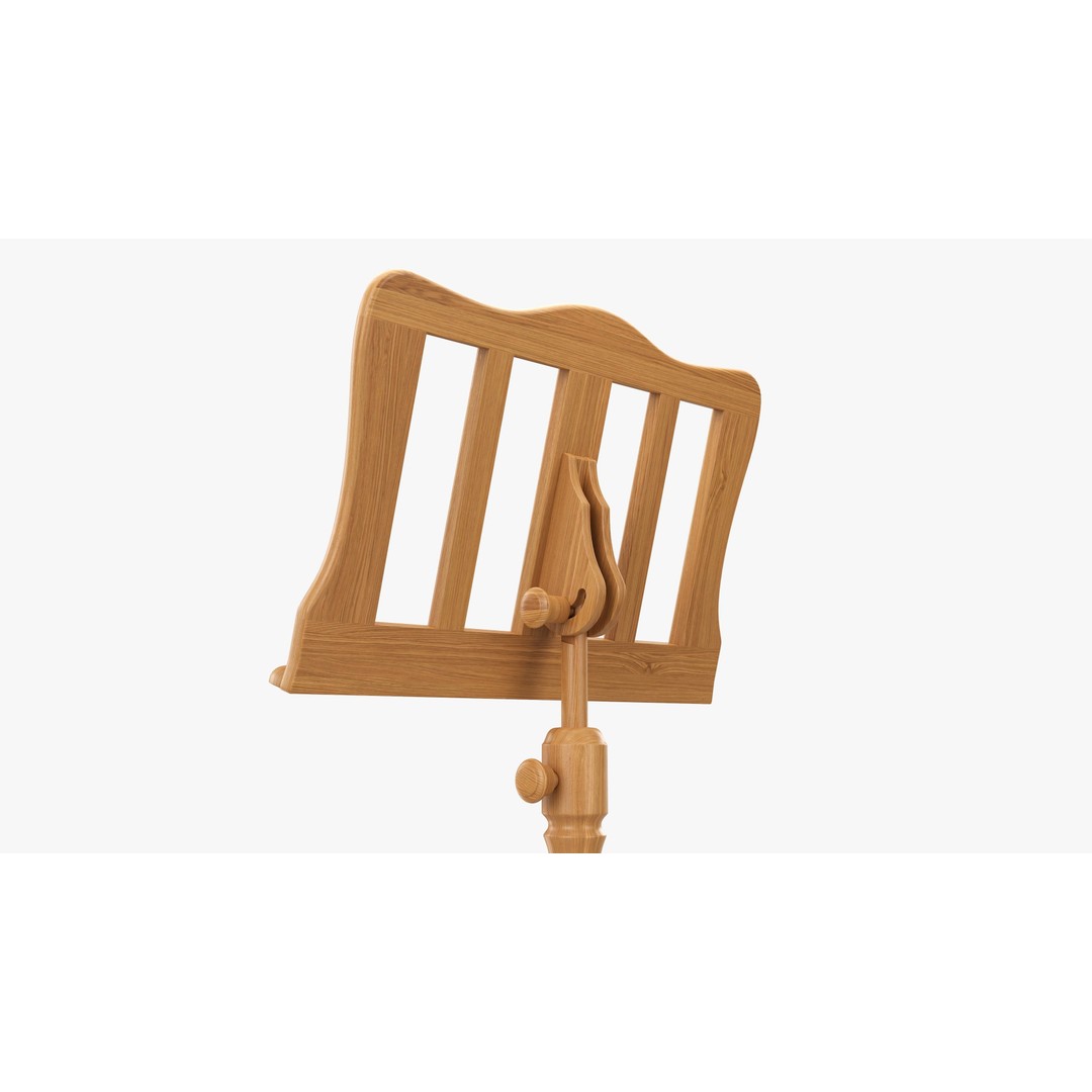 Music Sheet Stand 3D Model – PBR Tripod Asset, FBX & OBJ Formats - View 4