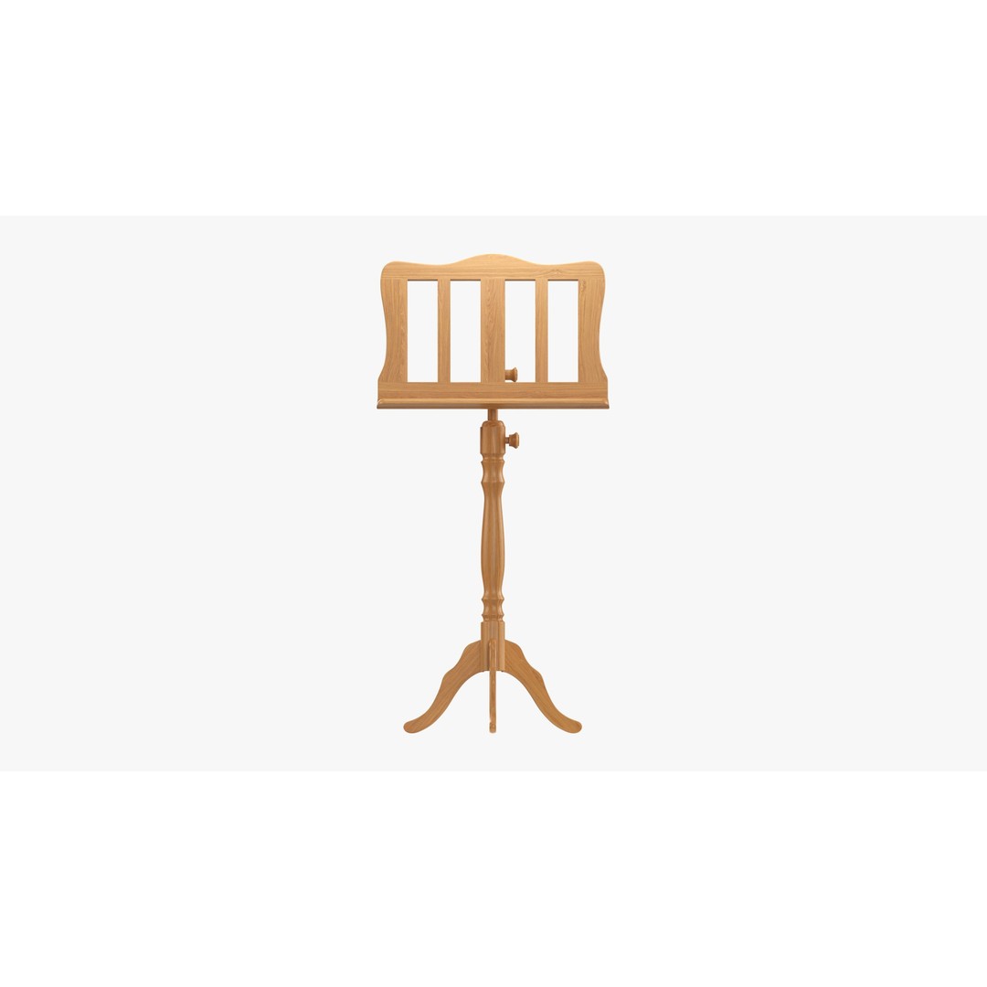 Music Sheet Stand 3D Model – PBR Tripod Asset, FBX & OBJ Formats - View 5