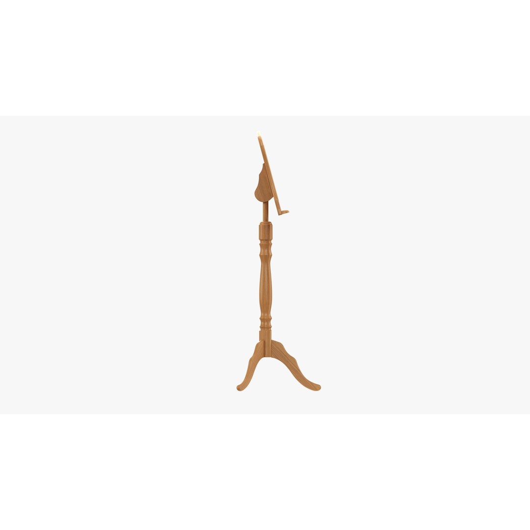 Music Sheet Stand 3D Model – PBR Tripod Asset, FBX & OBJ Formats - View 6