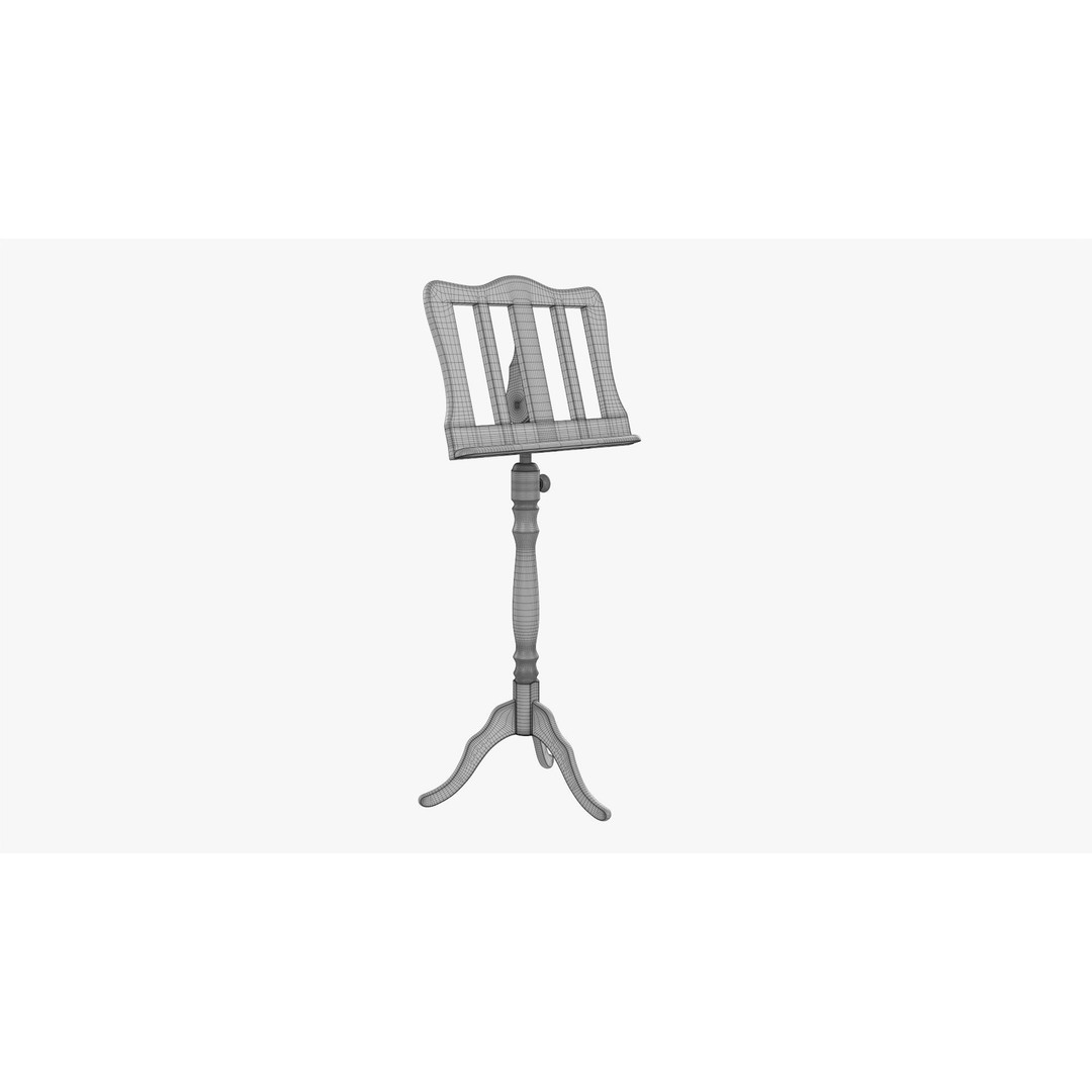 Music Sheet Stand 3D Model – PBR Tripod Asset, FBX & OBJ Formats - View 8