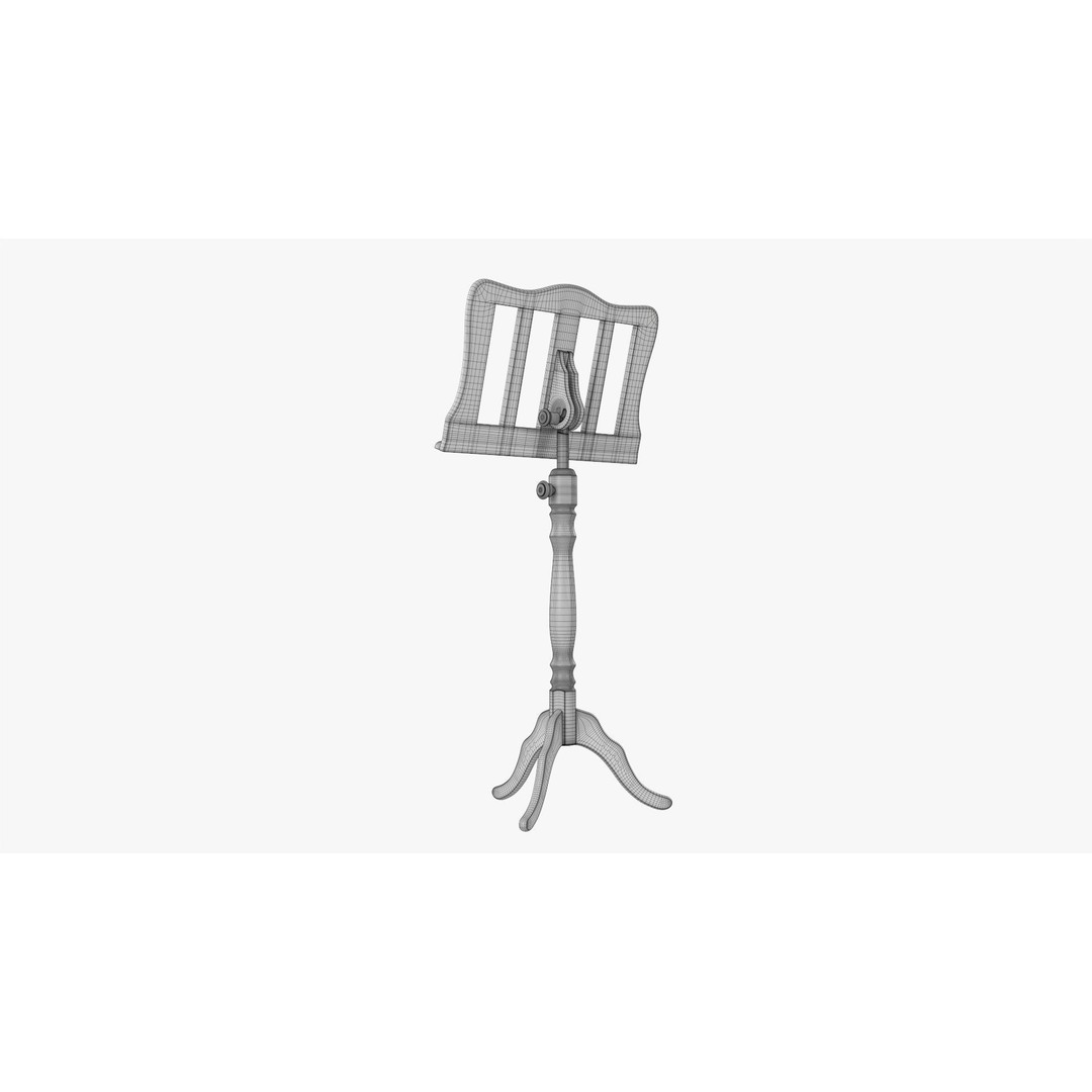 Music Sheet Stand 3D Model – PBR Tripod Asset, FBX & OBJ Formats - View 9