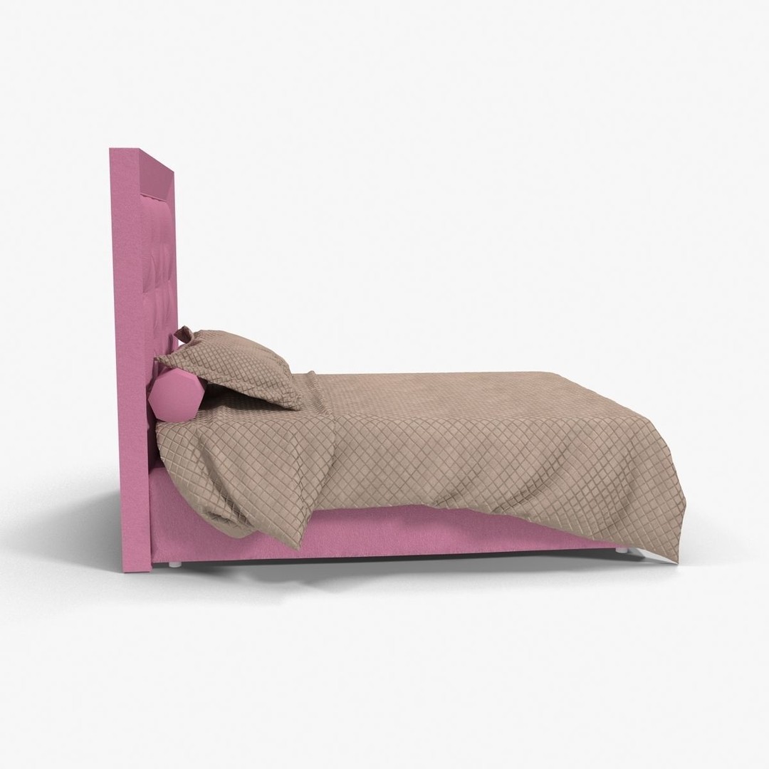 Halley Bed 2 3D Model – Low Poly Furniture with PBR Textures, FBX, OBJ - View 10