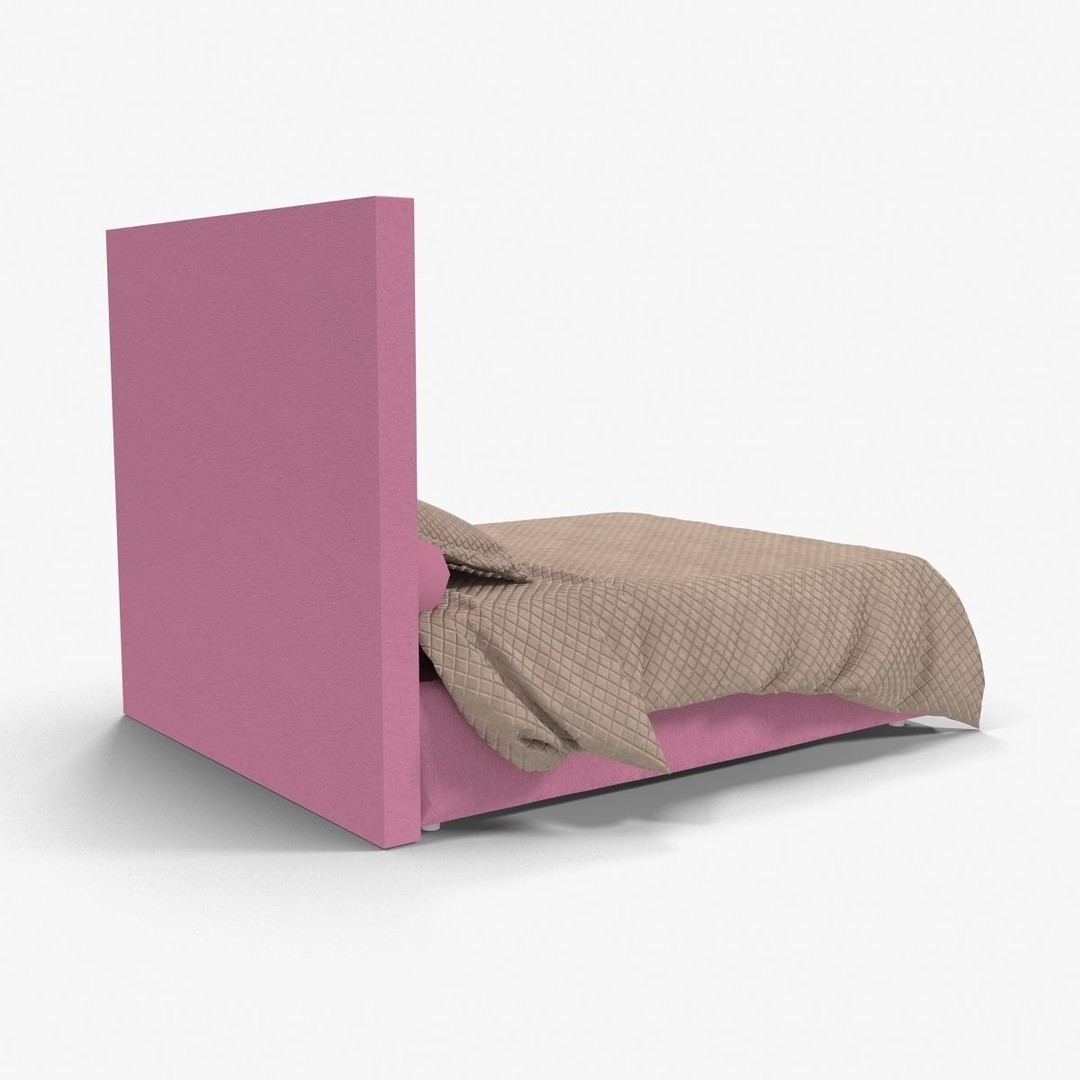 Halley Bed 2 3D Model – Low Poly Furniture with PBR Textures, FBX, OBJ - View 11