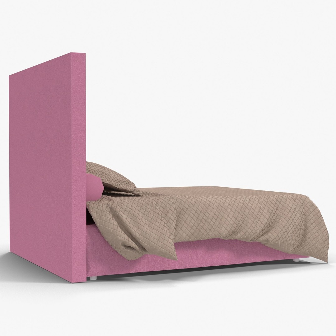 Halley Bed 2 3D Model – Low Poly Furniture with PBR Textures, FBX, OBJ - View 6