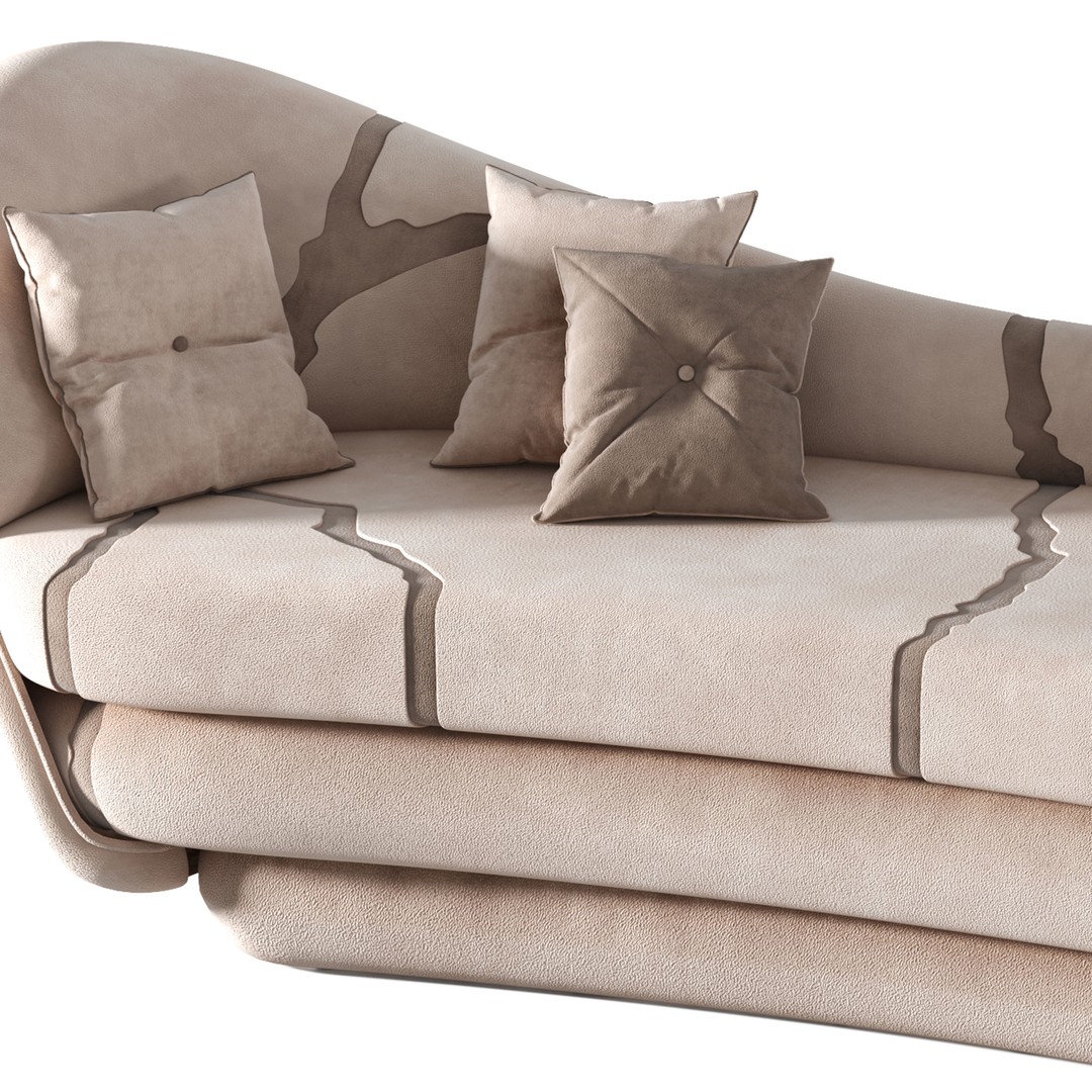 Wonatti Manarola Sofa 3D Model – Luxury Modern Design, FBX & Textures - View 4
