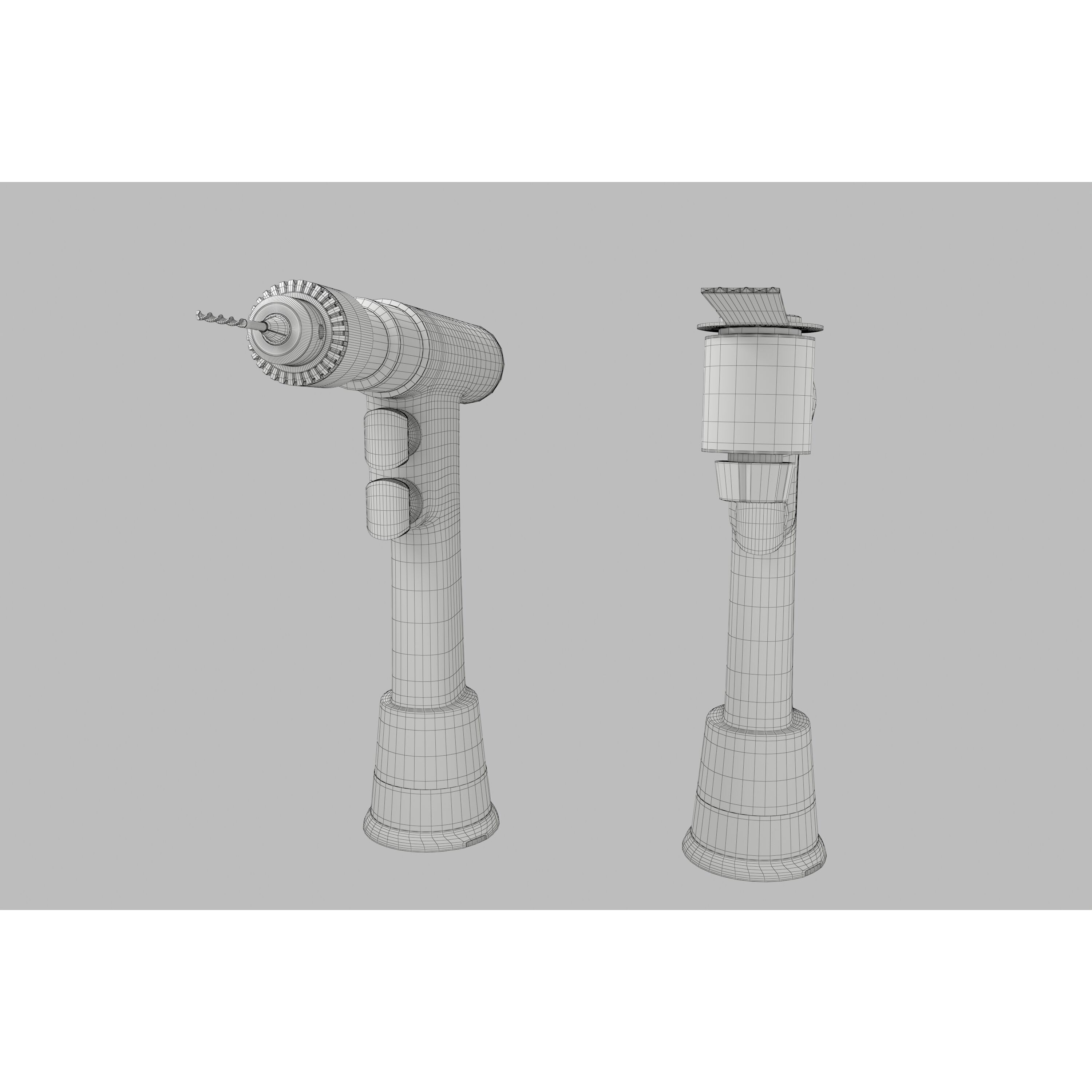 Medical Electric Drill and Bone Saw - Low-Poly Game-Ready 3D Model