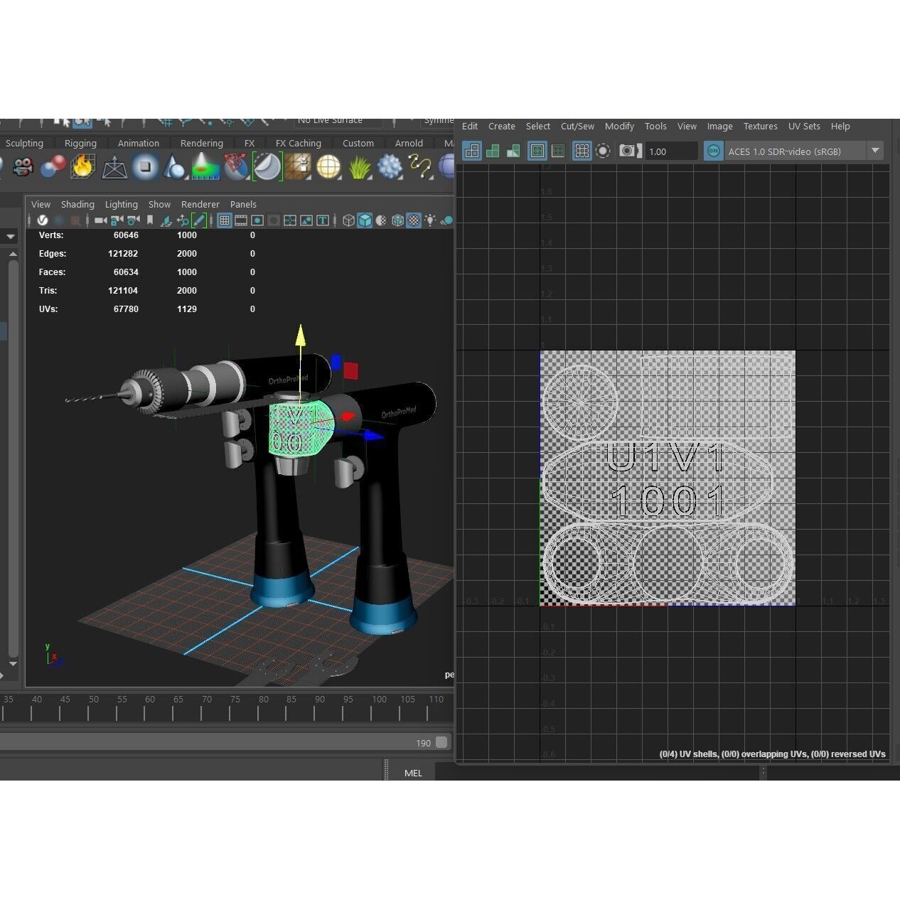Medical Electric Drill and Bone Saw - Low-Poly Game-Ready 3D Model - View 13