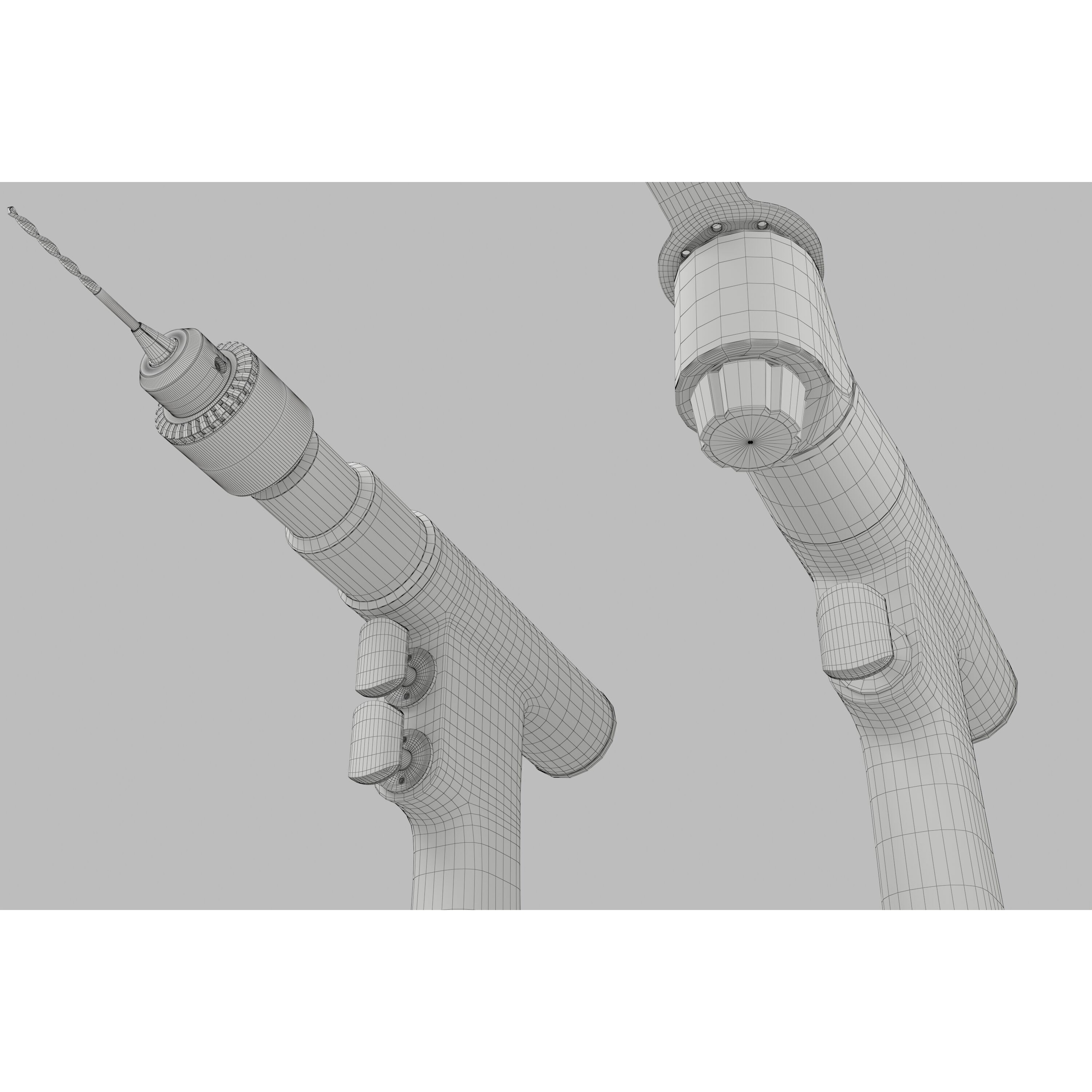 Medical Electric Drill and Bone Saw - Low-Poly Game-Ready 3D Model - View 21