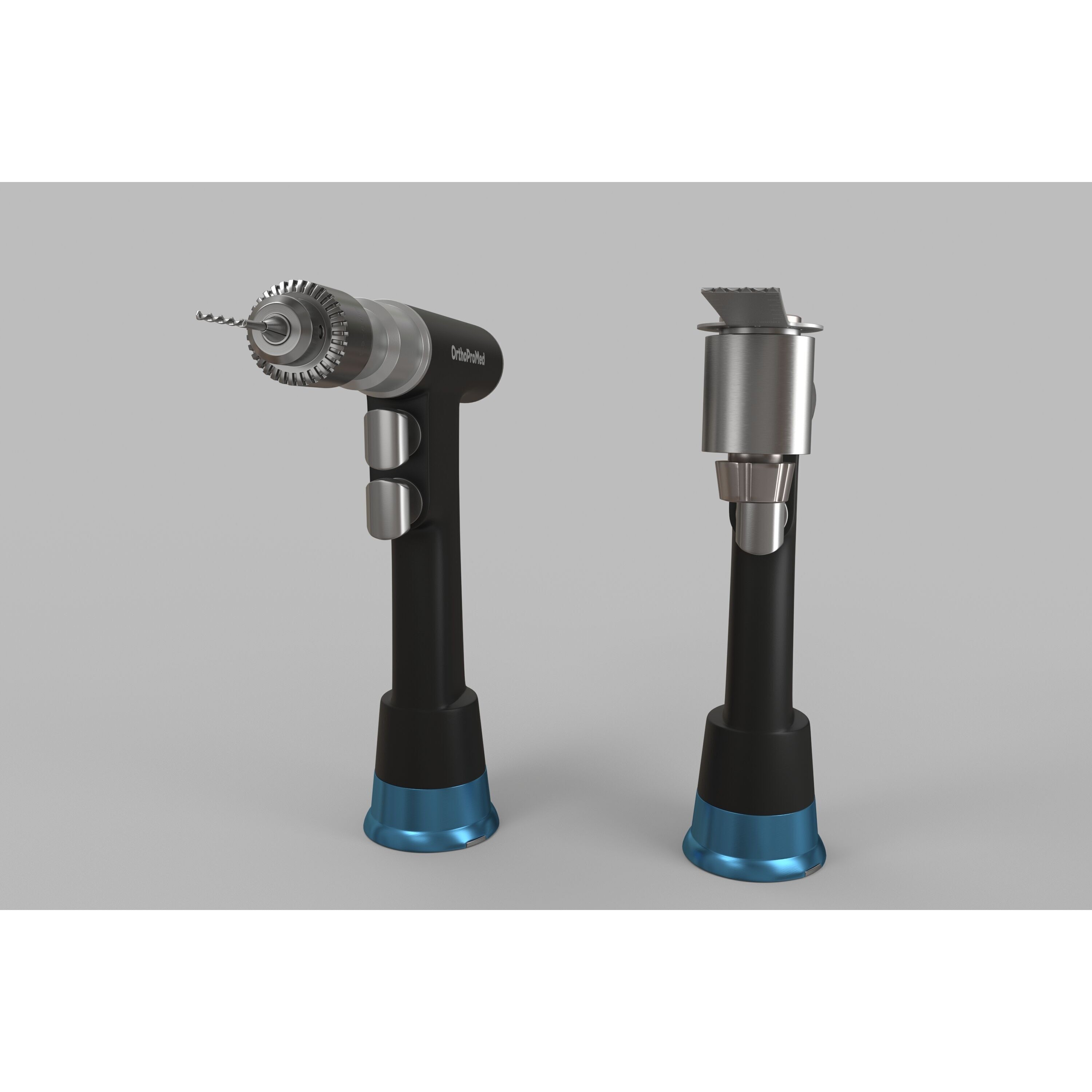 Medical Electric Drill and Bone Saw - Low-Poly Game-Ready 3D Model - View 8