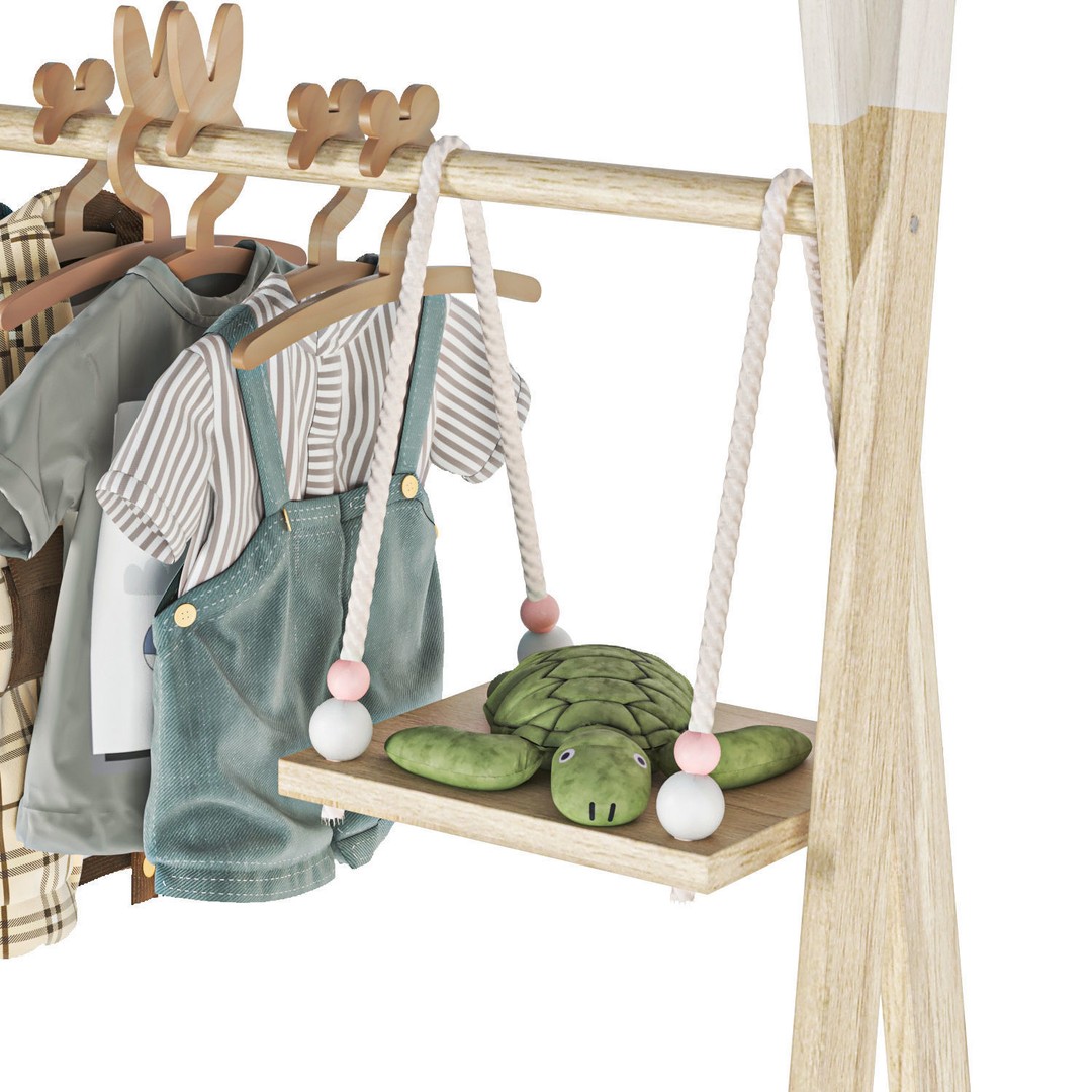 Kid Clothes Set 3D Model – Textured PBR Clothing for Interior Use - View 6