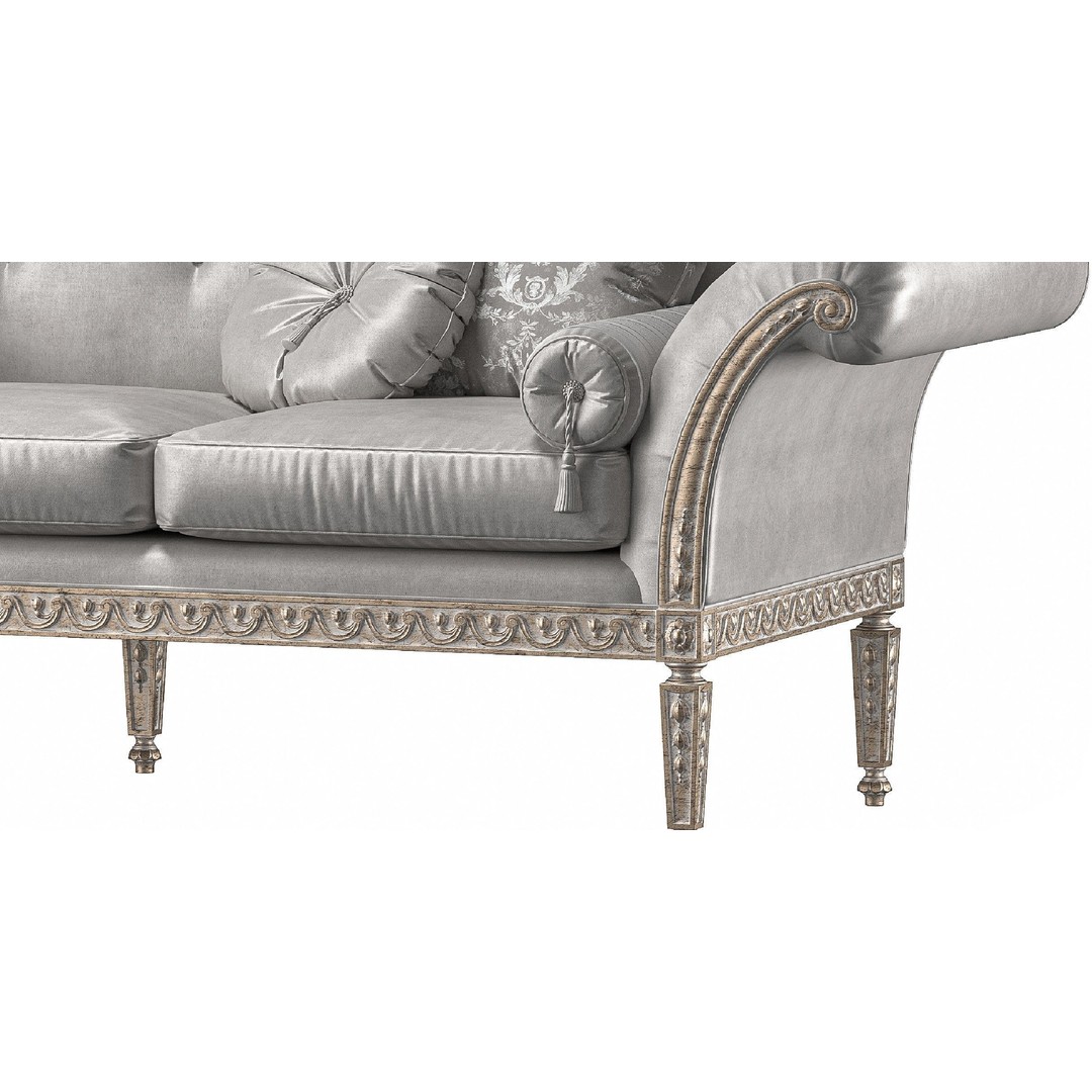 Juliettes Interiors Italian Sofa 3D Model – Classical Rococo Design, FBX - View 10