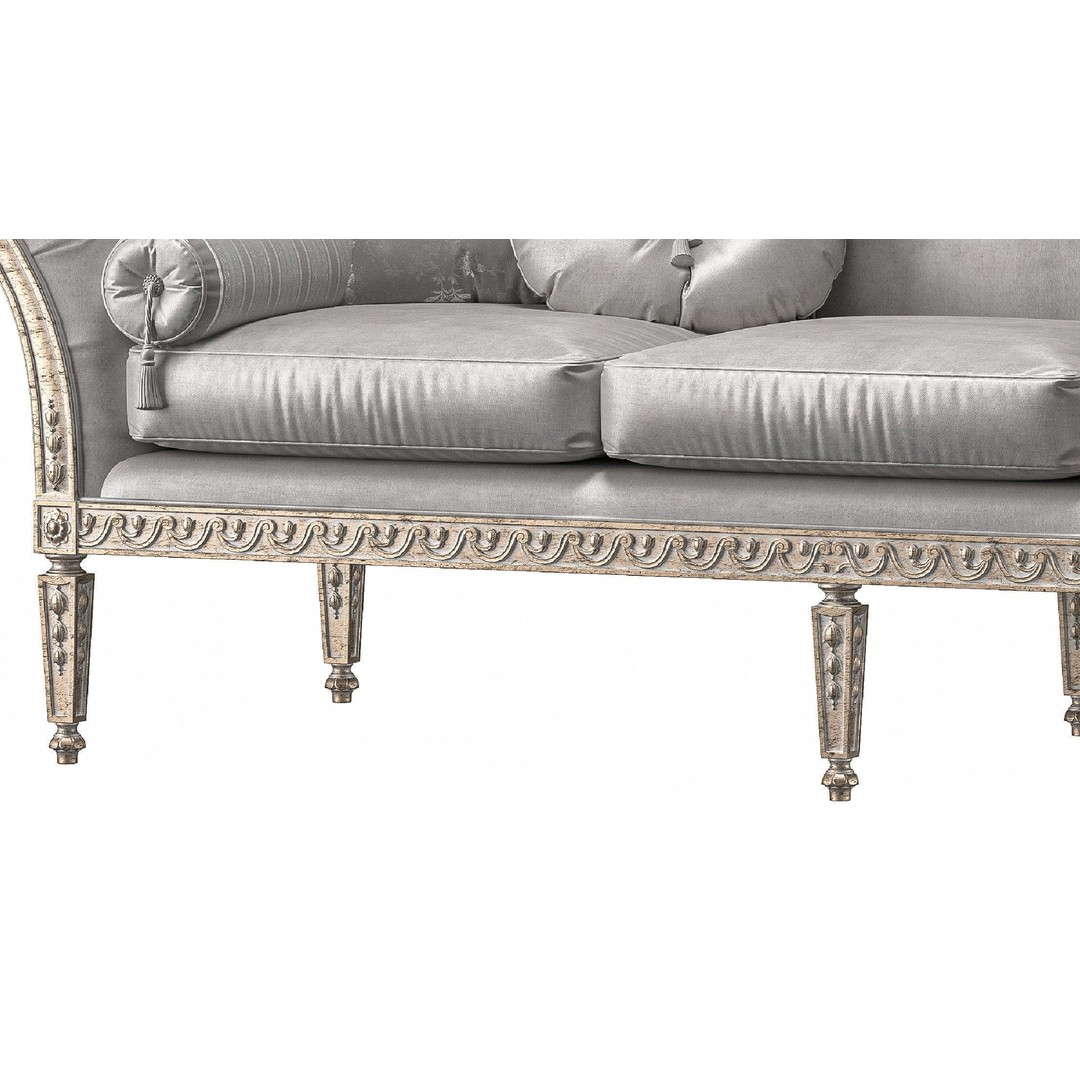 Juliettes Interiors Italian Sofa 3D Model – Classical Rococo Design, FBX - View 9