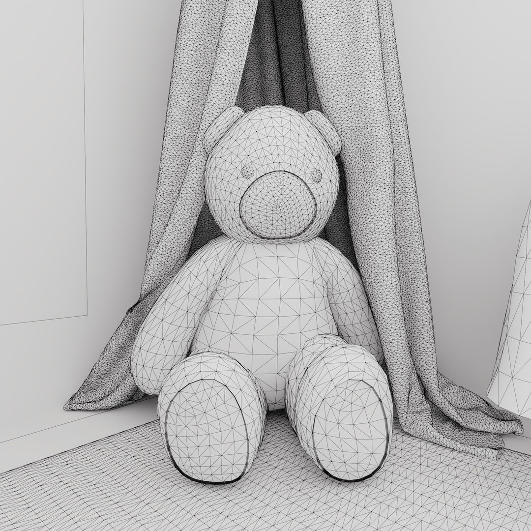 Baby Room 3D Model – Realistic Blender Scene for Nursery Decor