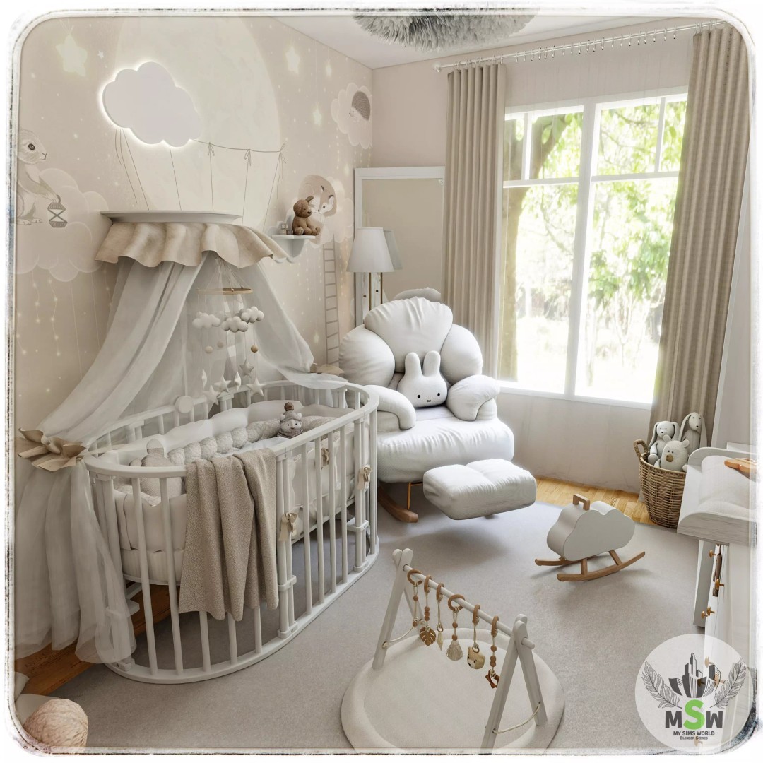 Baby Room 3D Model – Realistic Blender Scene for Nursery Decor - View 2